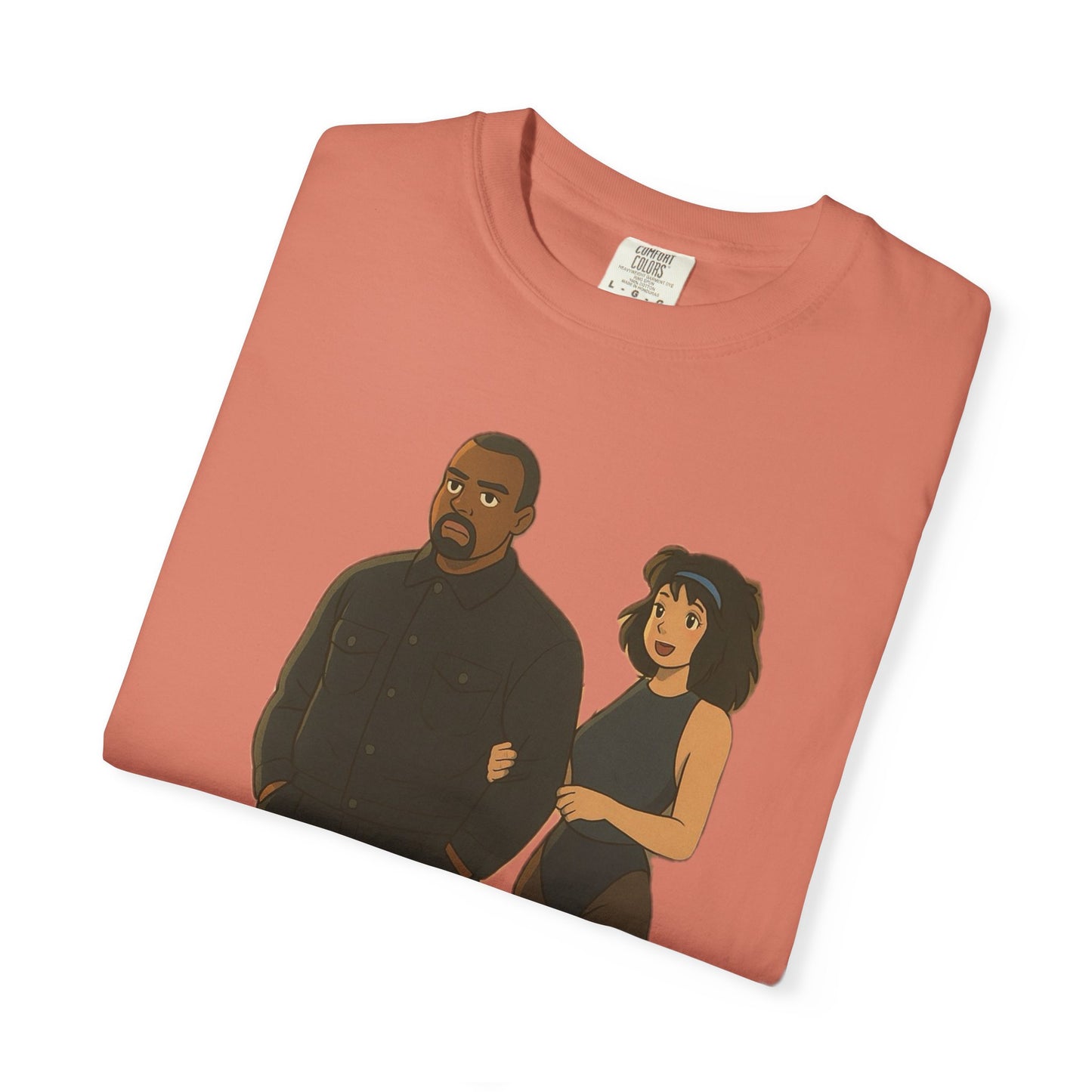 Ye & Bianca Graphic Tee, Trendy Unisex T-shirt, Cartoon Style, Streetwear, Gift for Music Lovers, Casual Fashion