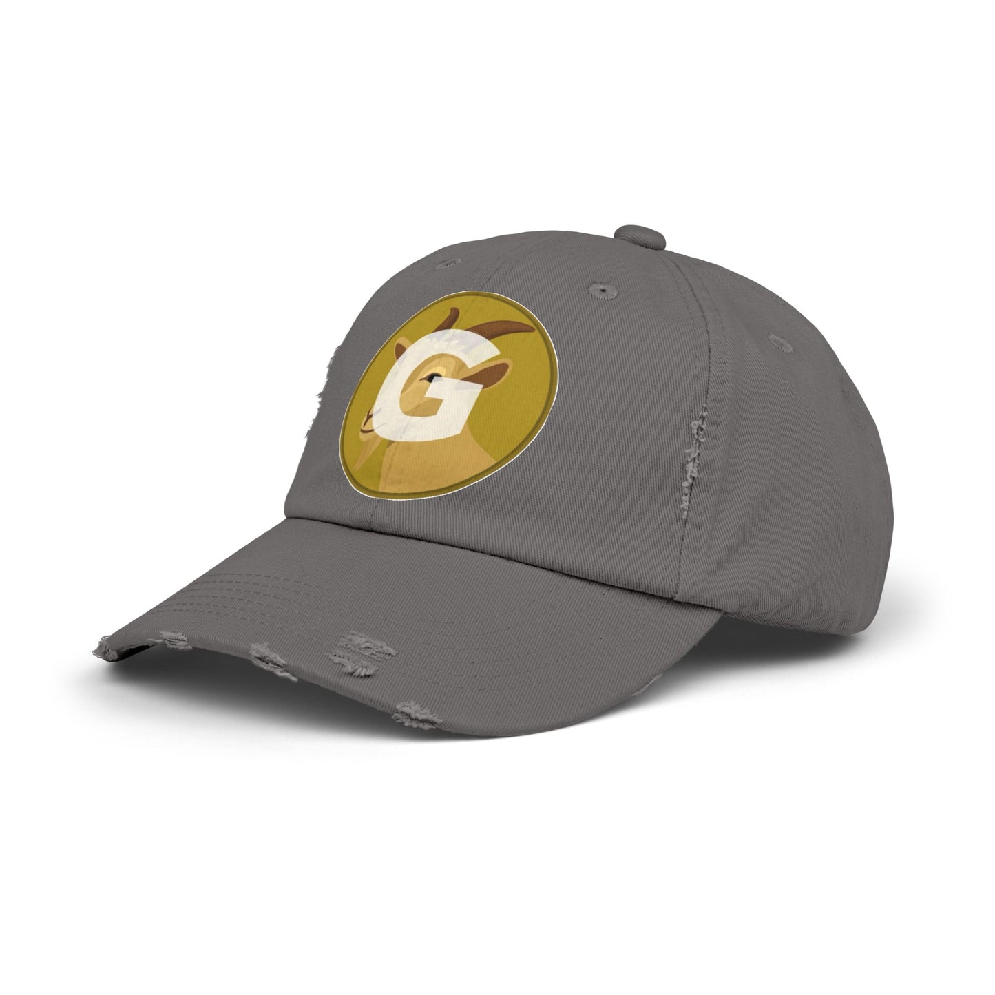 Goat Unisex Distressed Cap with G Logo, Casual Hat, Trendy Apparel, Gift for Him/Her, Summer Accessory, Sportswear