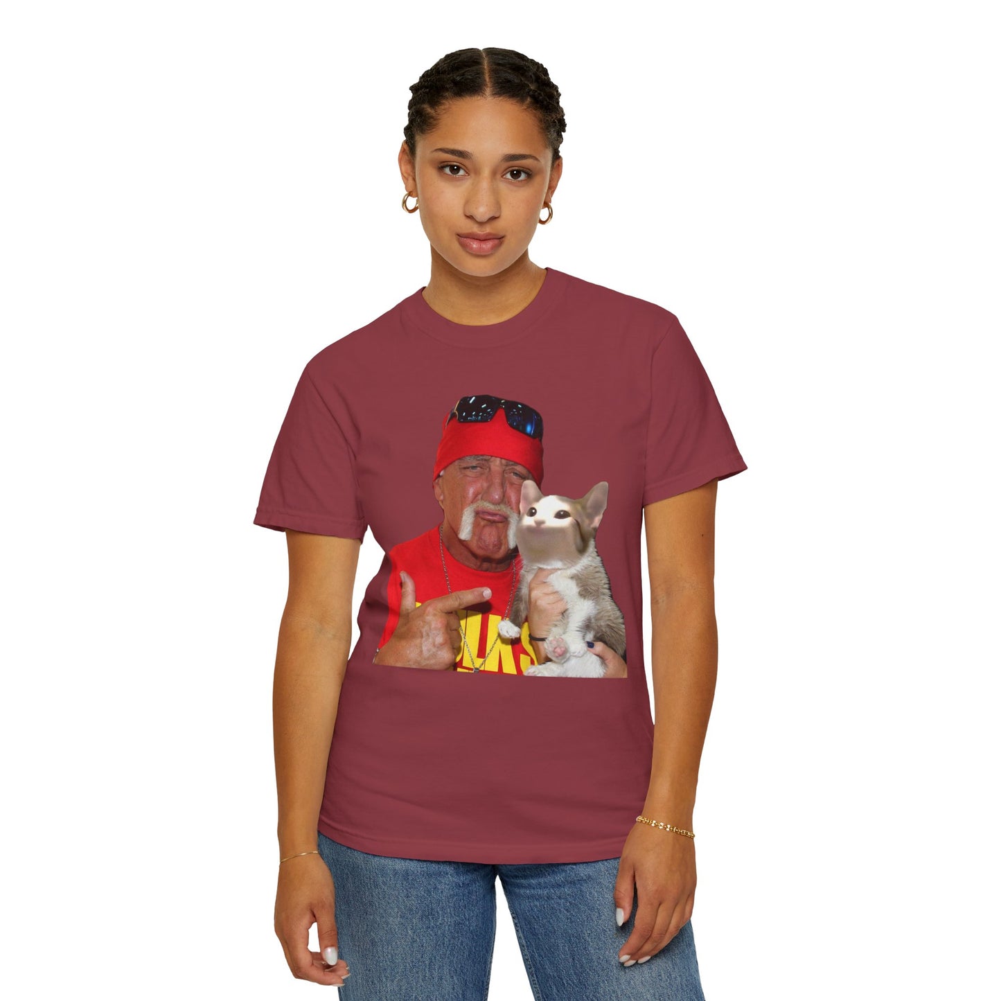 POPCAT Hilarious Unisex T-Shirt: Perfect for Dads, Pet Lovers, Gifts, Funny Apparel, Casual Wear, Cat Lovers