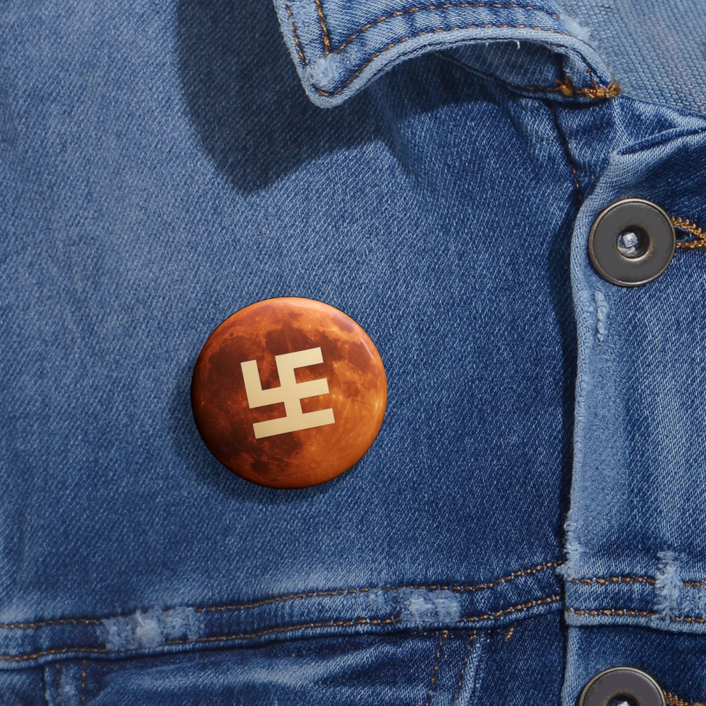 Swasticoin Custom Moon Phase Pin Buttons | Unique Badges for Jackets, Bags, Gifts, Festivals, Collectors
