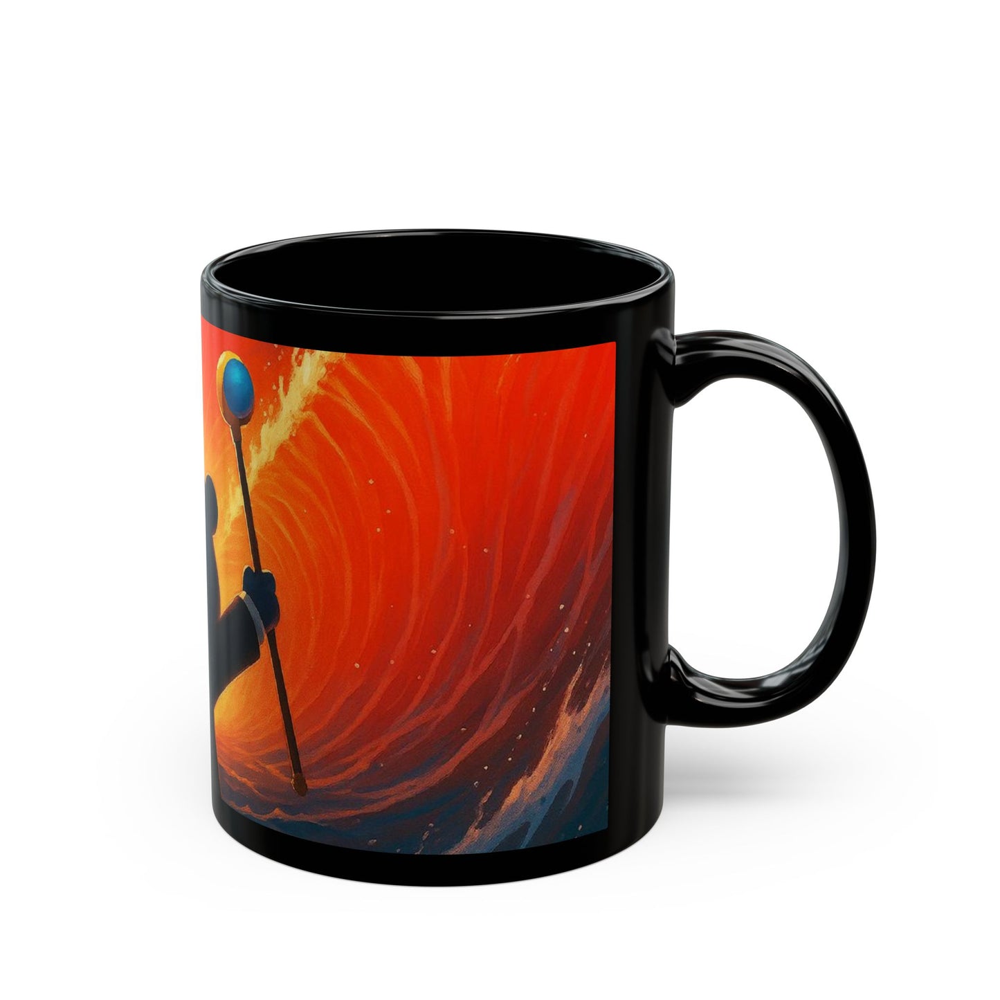 4NBT Whimsical Bear Black Mug | Perfect for Cozy Mornings, Gifts, Home Decor, Coffee Lovers, and Collectors