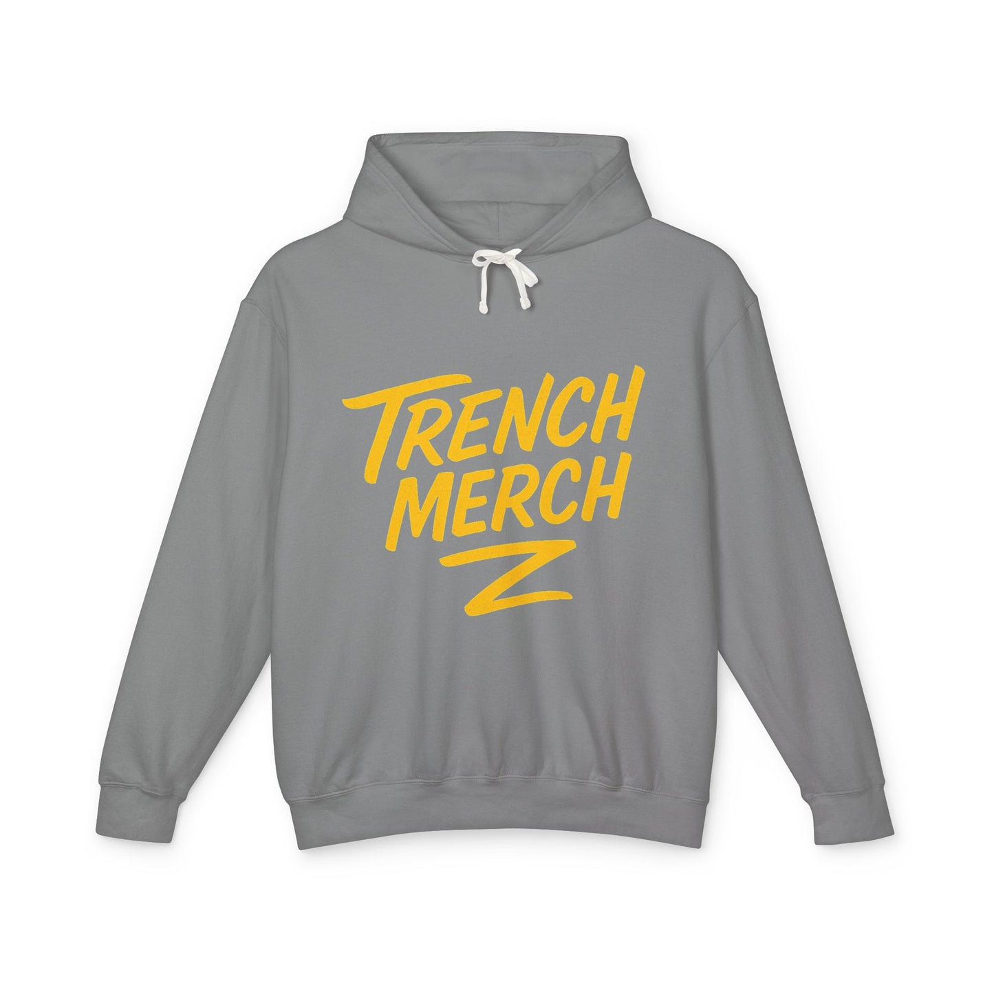 Trench Merch Unisex Lightweight Hooded Sweatshirt, Casual Streetwear, Spring Fashion, Gift for Friends, Layering Essential, Trendy Outfit