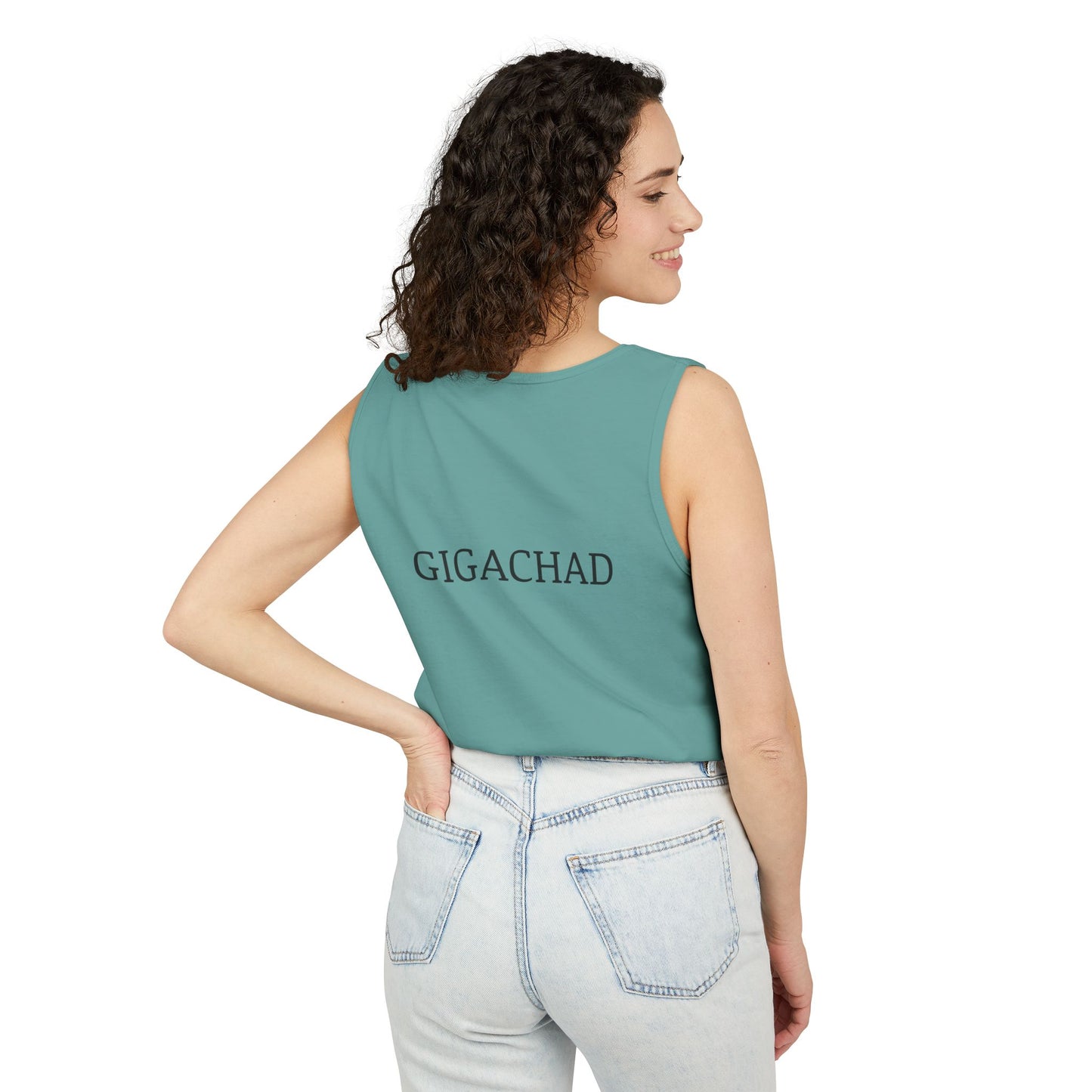 GIGA Unisex Garment-Dyed Tank Top, Summer Apparel, Funny Graphic Tee, Workout Wear, Unique Gift Idea, Casual Outfit