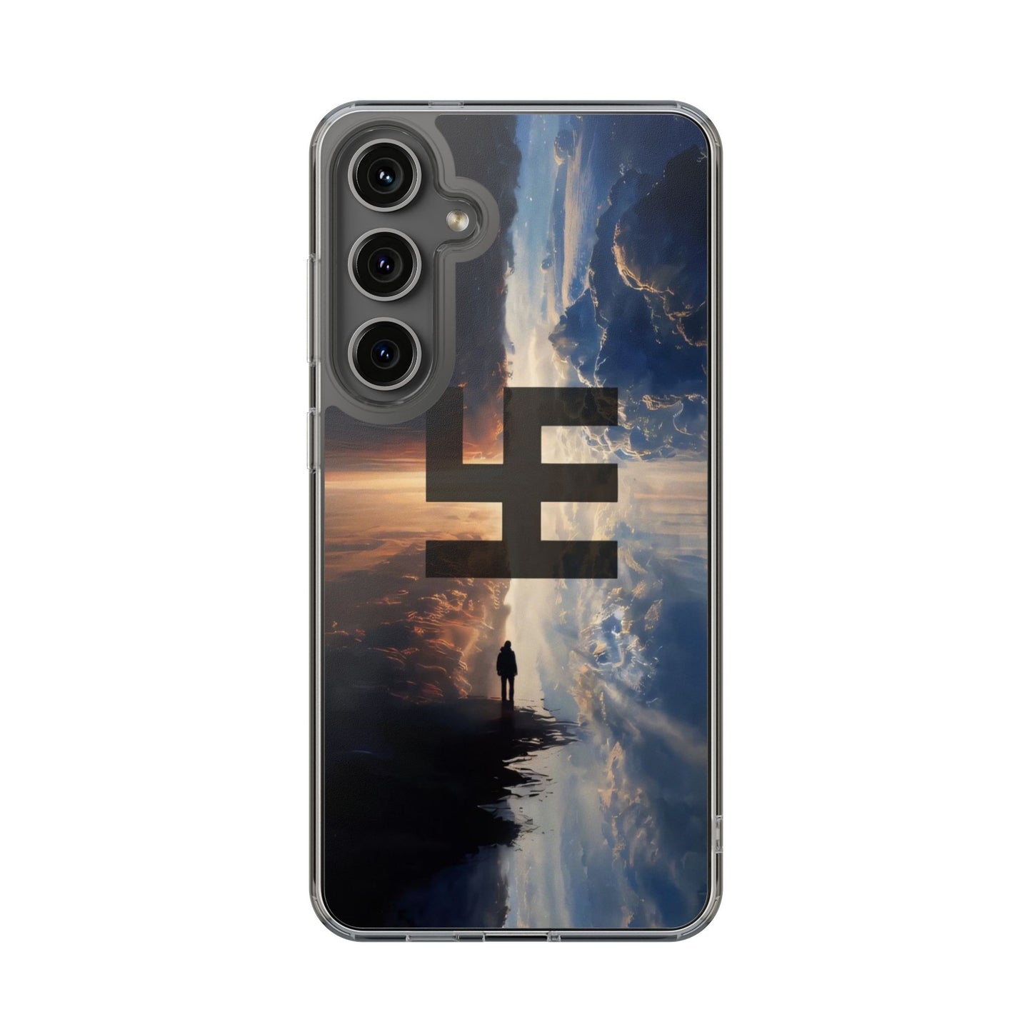 Swasticoin Nature-Themed Clear Phone Case, Unique Phone Cover with Scenic Design, Eco-Friendly Protection, Gift for Travelers, Custom Phone Accessory