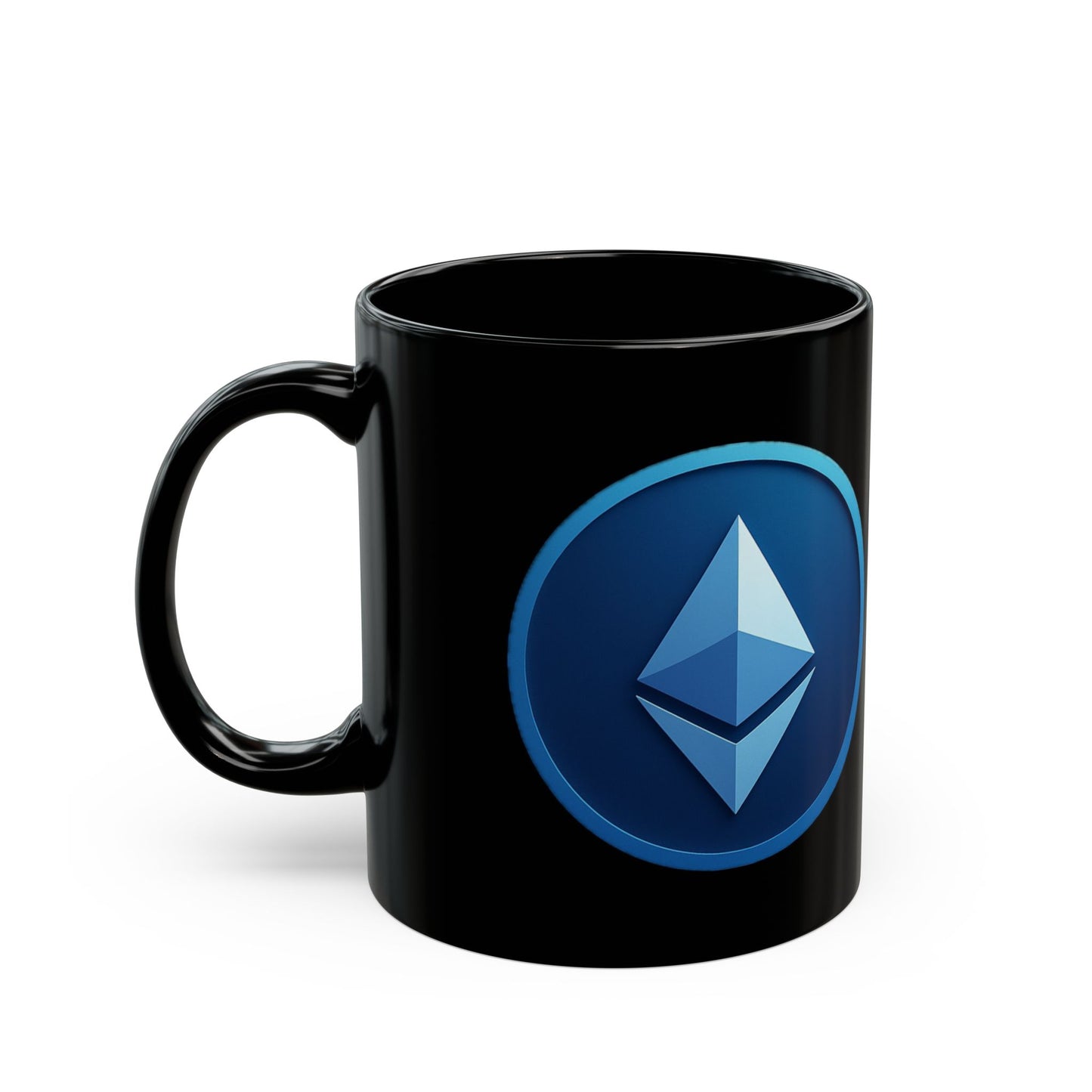 Ethereum Black Mug - Coffee Cup, Gamer Gift, Cryptocurrency Lover, Office Mug, Digital Currency Decor