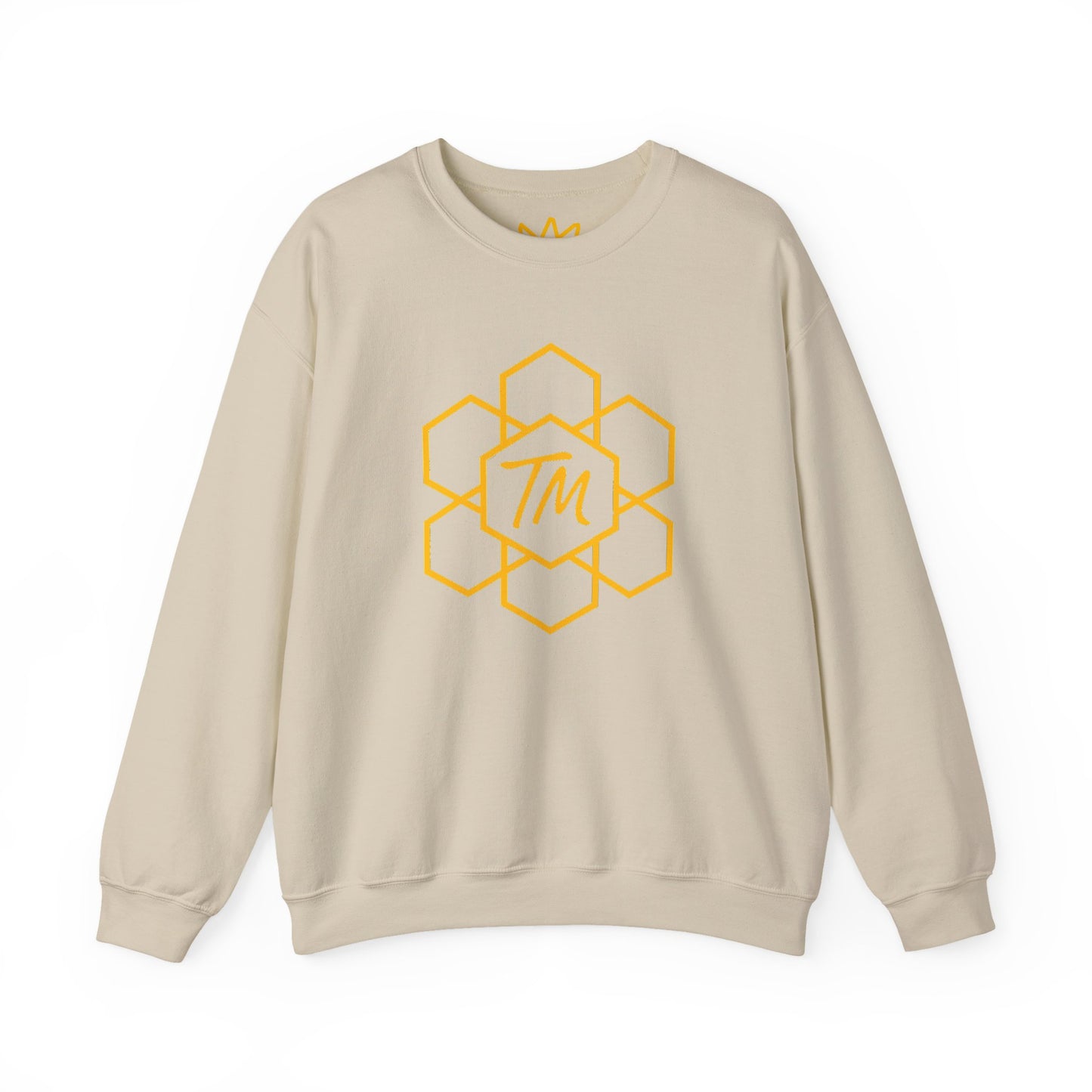 Trench Merch Stylish Honeycomb Crewneck Sweatshirt, Cozy Unisex Sweatshirt, Casual Fall Apparel, Gift for Honey Lovers, Trendy Weekend Wear
