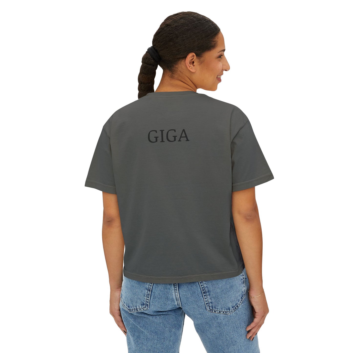 GIGA Empowerment Women's Boxy Tee - Her Body My Choice, Feminist Top, Graphic Tee, Casual Wear, Gift for Activists