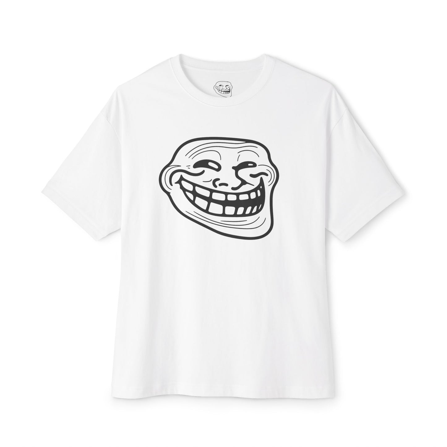 TROLL Funny Graphic Tee, Unisex Oversized Boxy Tee with Troll Face Design, Casual Wear, Gift for Friends, Humor Shirt, Comfortable Everyday Wear