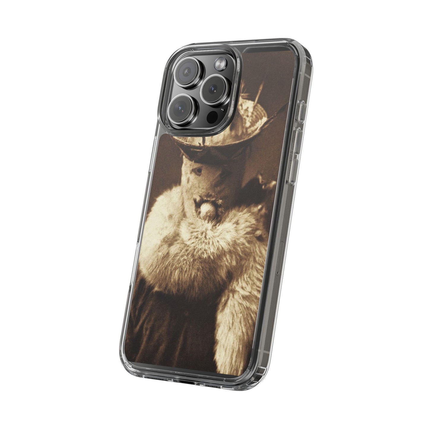 Yei Vintage Cat Photography Phone Case, Clear Cases, Unique Gift for Cat Lovers, Phone Accessory, Stylish Tech Gear, Animal Art