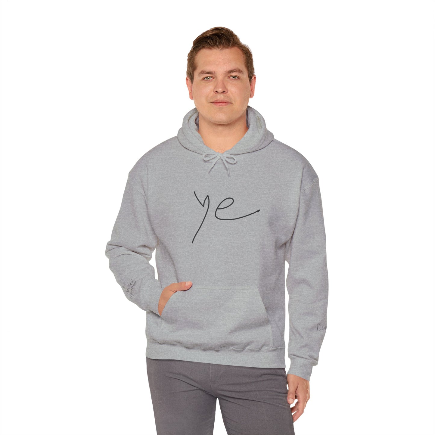 Ye 7BN Minimalist Unisex Hooded Sweatshirt, Casual Streetwear, Gift for Fans, Cozy Layering, Everyday Style, Unique Graphic Hoodie