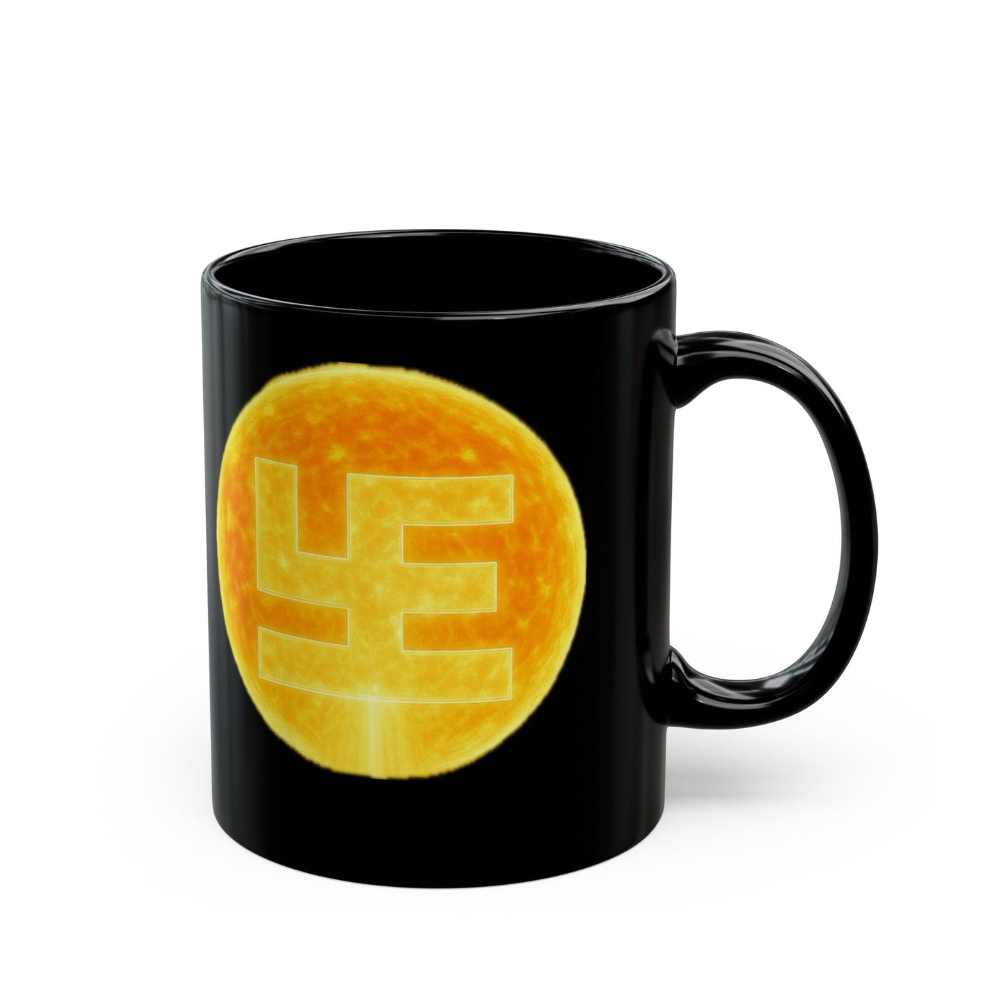 9gy Swasticoin Colorful Coin Design Mug, Unique Coffee Cup, Cryptocurrency Gift, Vibrant Tea Mug, Geeky Kitchen Decor, Fun Collectible Mug