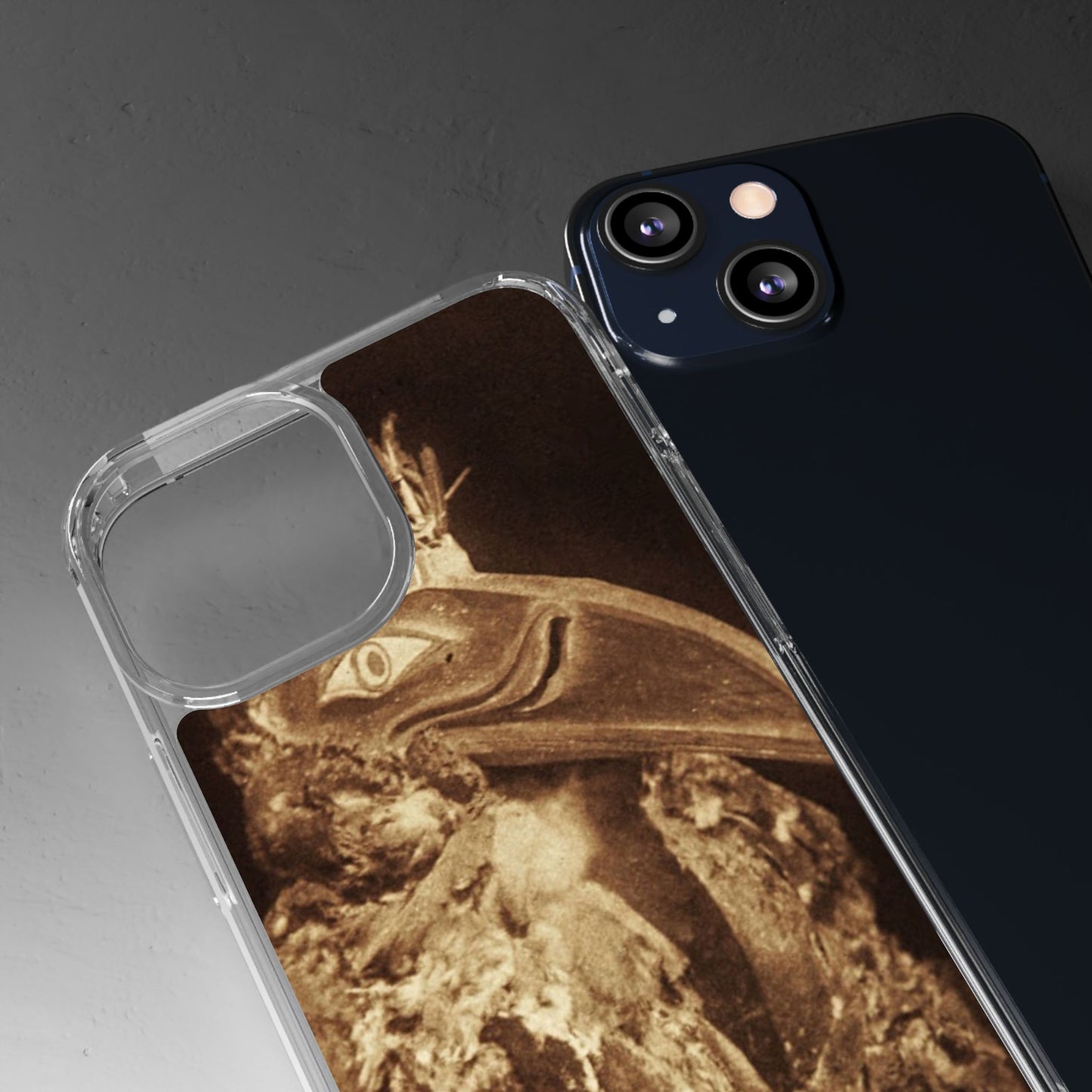 Yei Vintage Bird Design Clear Phone Case, Artistic Phone Accessories, Unique Gift for Nature Lovers, Eco-Friendly Tech Case, Stylish Protection