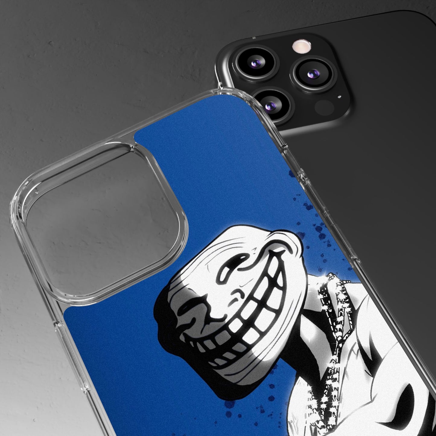 TROLL Clear Cases with Bold Graphic Design, Awesome Phone Accessories, Unique Gifts, Cartoon Phone Covers, Trendy Tech Gear
