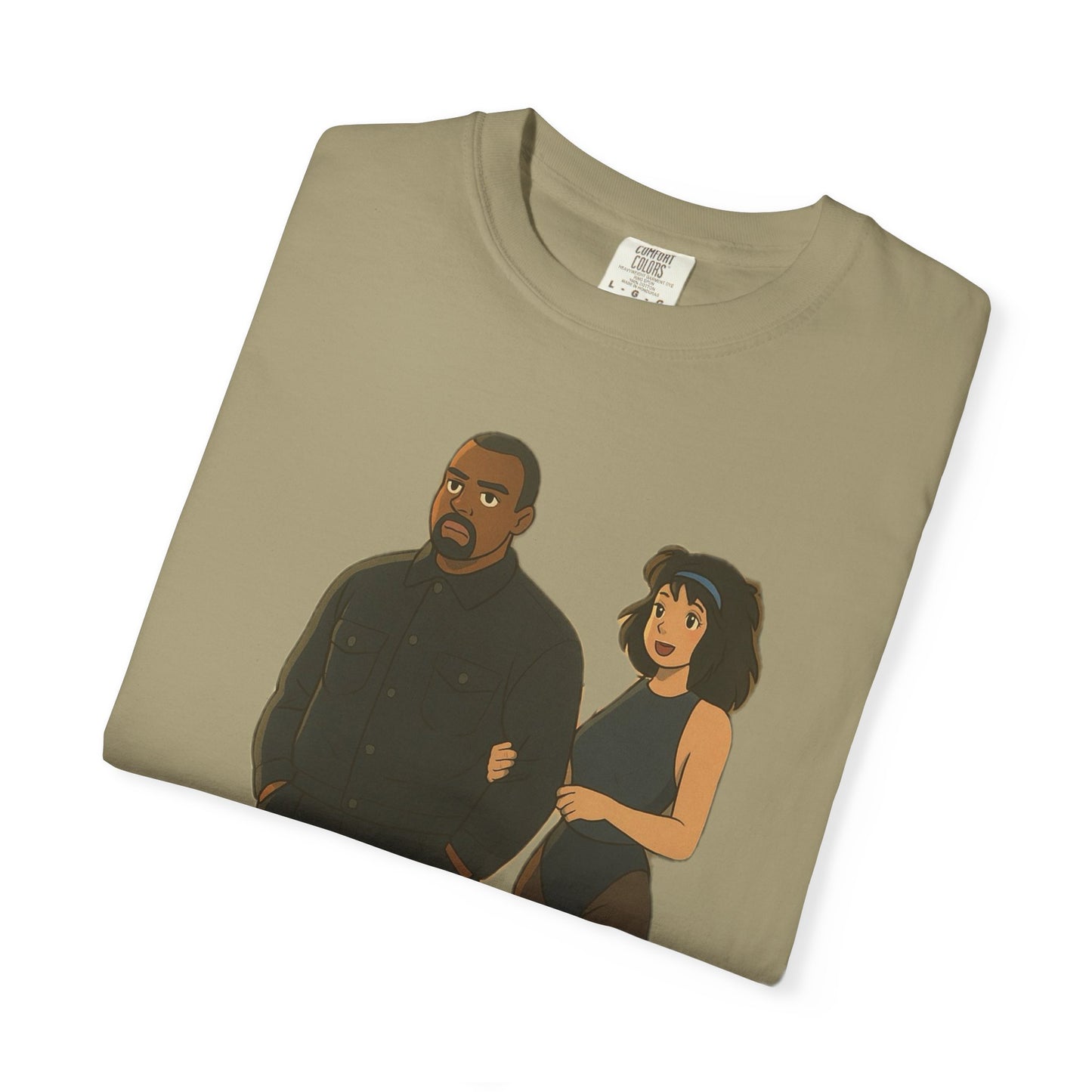 Ye & Bianca Graphic Tee, Trendy Unisex T-shirt, Cartoon Style, Streetwear, Gift for Music Lovers, Casual Fashion