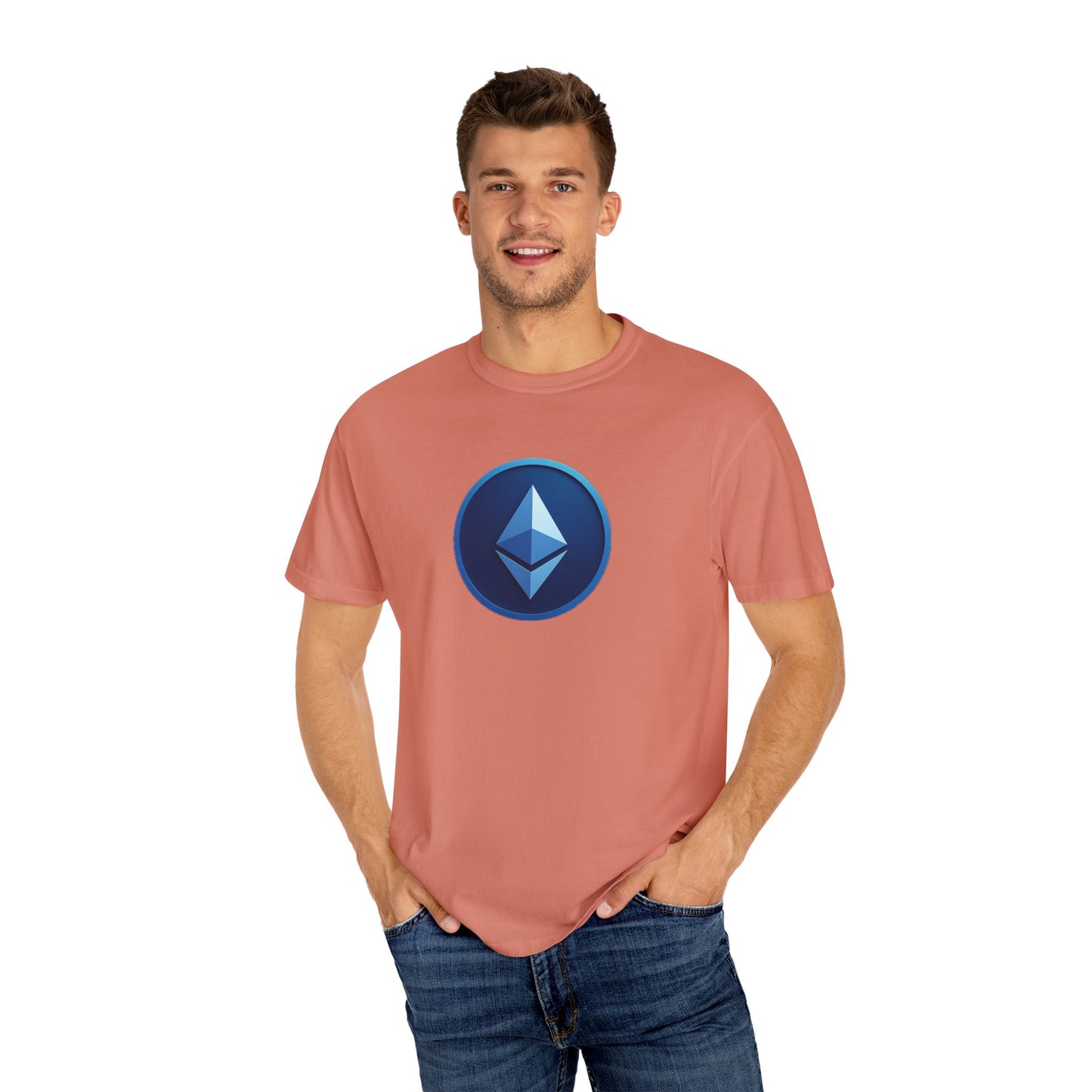Ethereum Graphic T-Shirt, Unisex Casual Tee, Blockchain Apparel, Gamer Shirt, Crypto Gift, Stylish Streetwear