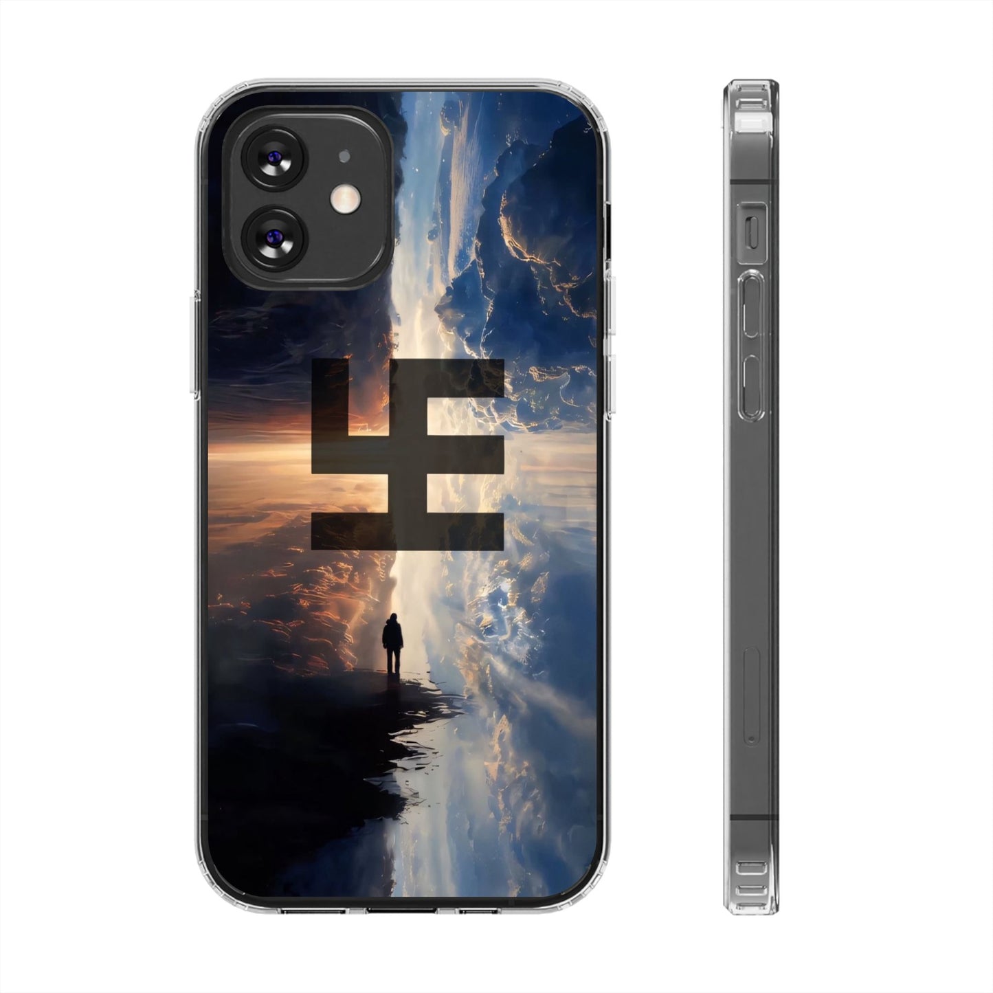 Swasticoin Nature-Themed Clear Phone Case, Unique Phone Cover with Scenic Design, Eco-Friendly Protection, Gift for Travelers, Custom Phone Accessory