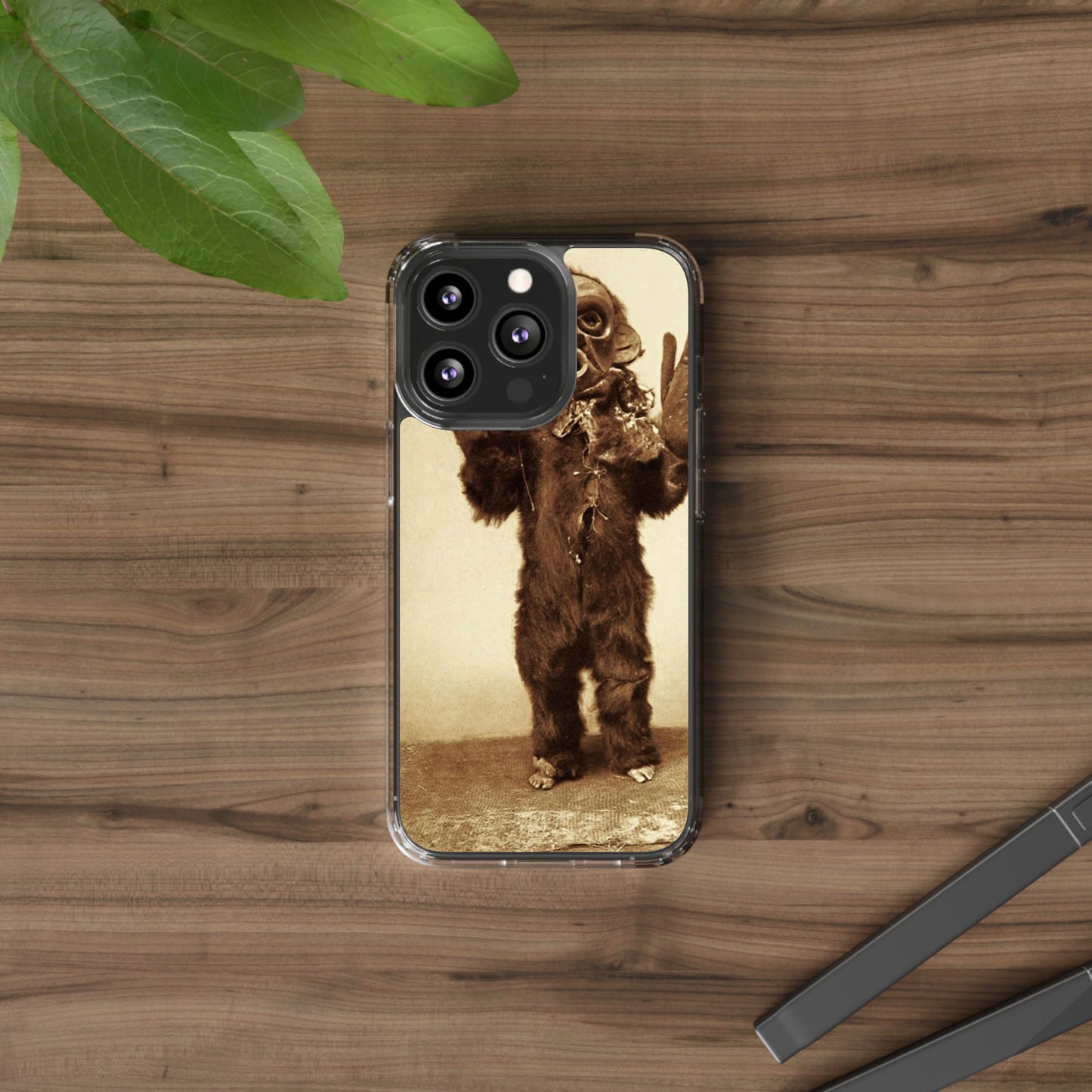 Yei Vintage Monster Clear Phone Case, Unique Phone Cover, Halloween Gift, Retro Style Case, Fun Accessories