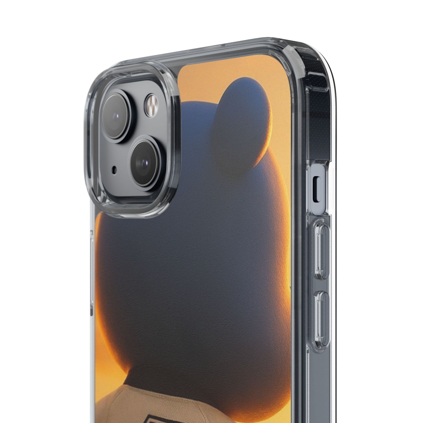 4NBT Trillion Bear Clear Phone Case, Aesthetic Phone Cover, Unique Gift for Animal Lovers, Stylish iPhone Accessory, Perfect for Birthdays