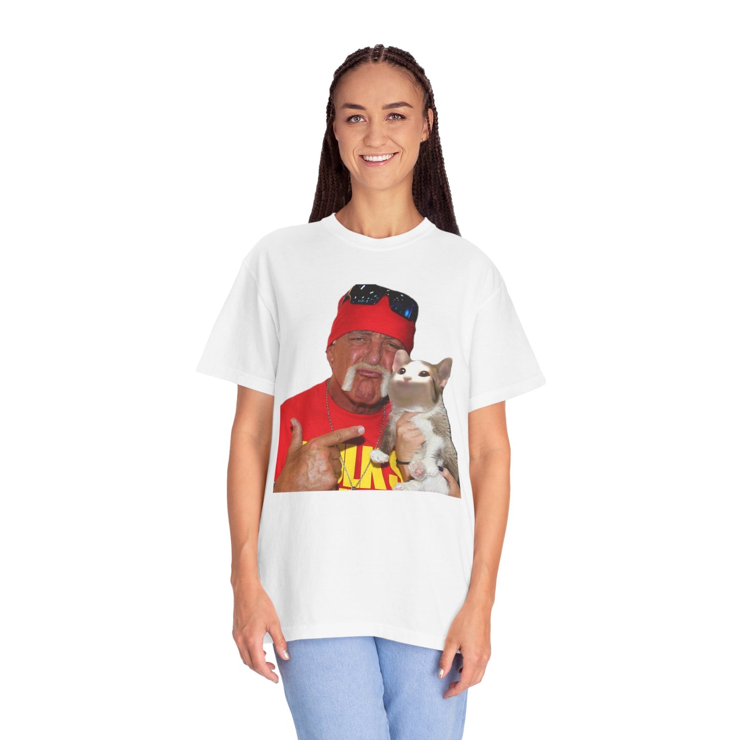 POPCAT Hilarious Unisex T-Shirt: Perfect for Dads, Pet Lovers, Gifts, Funny Apparel, Casual Wear, Cat Lovers