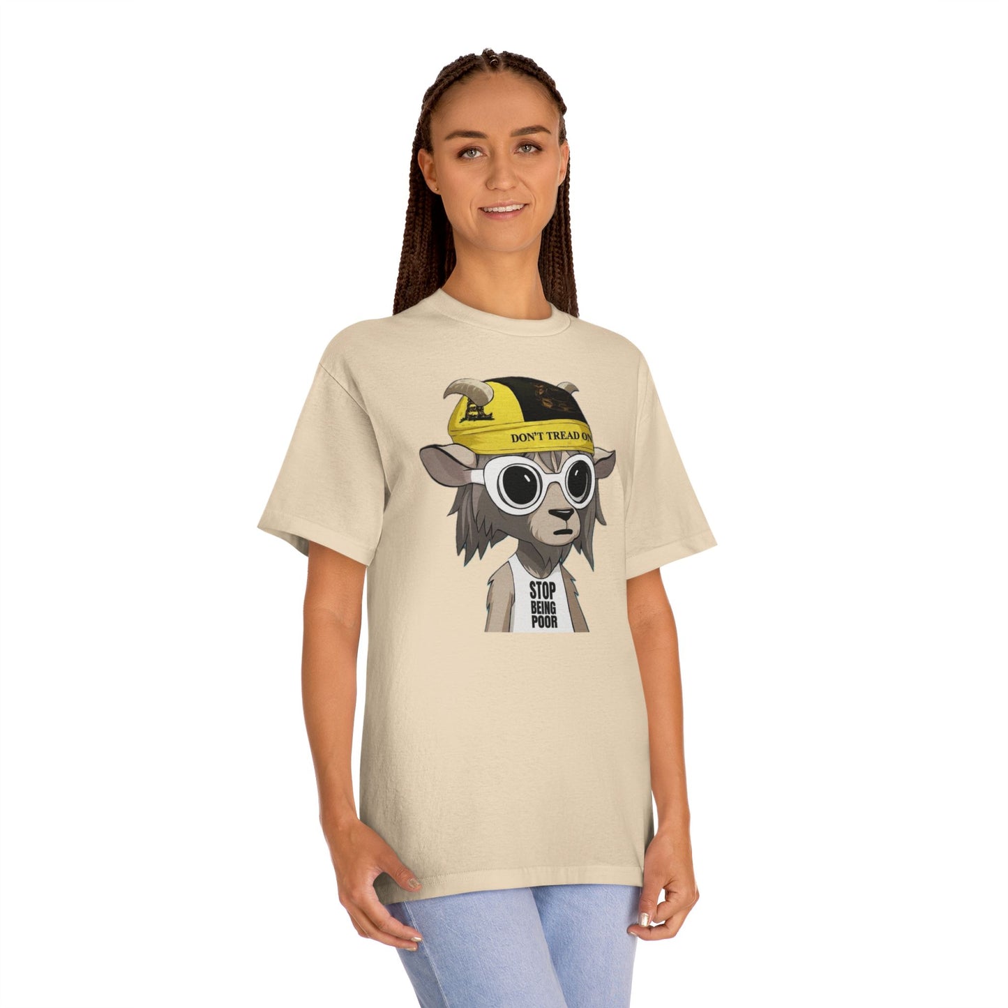 Cool Goat Graphic Tee - Perfect for Casual Outings, Gifts for Friends, Streetwear Style, Animal Lover’s Apparel, Funny Tee