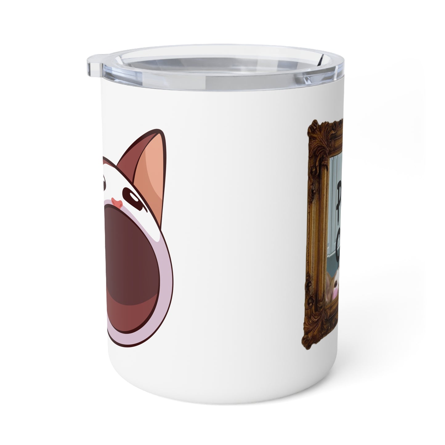 POPCAT Insulated Coffee Mug, Funny Coffee Cup, Animal Lover Gift, Cat Lover Mug, Personalized Coffee Tumbler