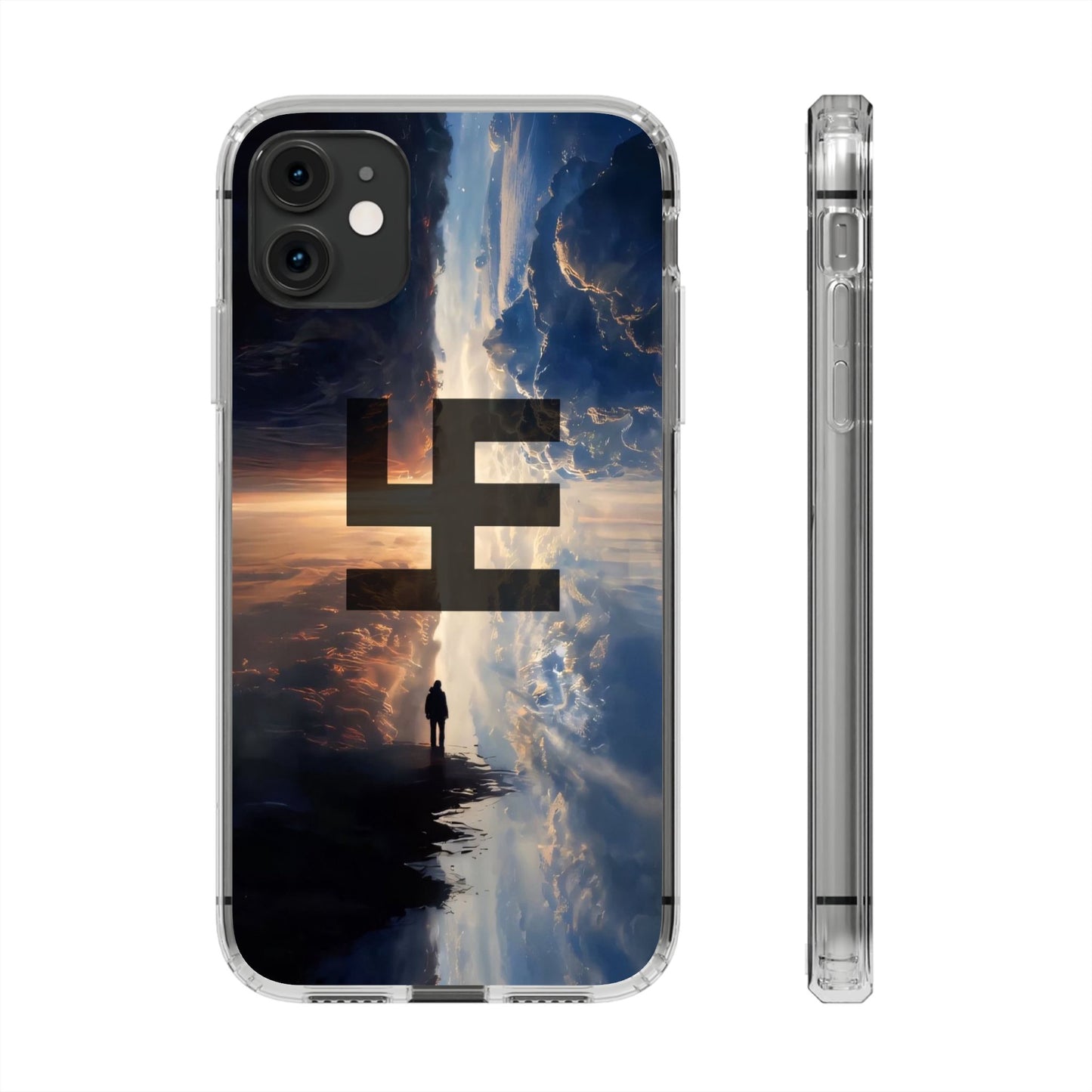 Swasticoin Nature-Themed Clear Phone Case, Unique Phone Cover with Scenic Design, Eco-Friendly Protection, Gift for Travelers, Custom Phone Accessory