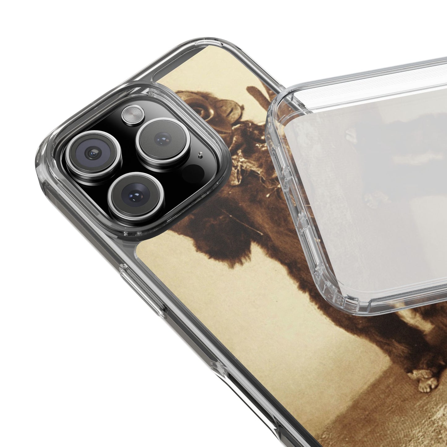 Yei Vintage Monster Clear Phone Case, Unique Phone Cover, Halloween Gift, Retro Style Case, Fun Accessories