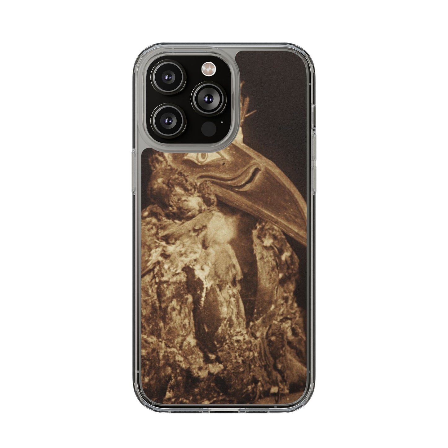 Yei Vintage Bird Design Clear Phone Case, Artistic Phone Accessories, Unique Gift for Nature Lovers, Eco-Friendly Tech Case, Stylish Protection