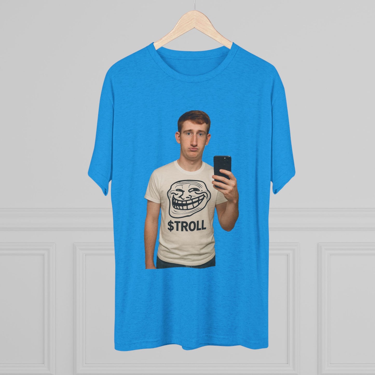 TROLL Unisex Tri-Blend Crew Tee | Funny Tee | Casual Wear | Gift for Friends | Trendy Shirt | Meme Apparel