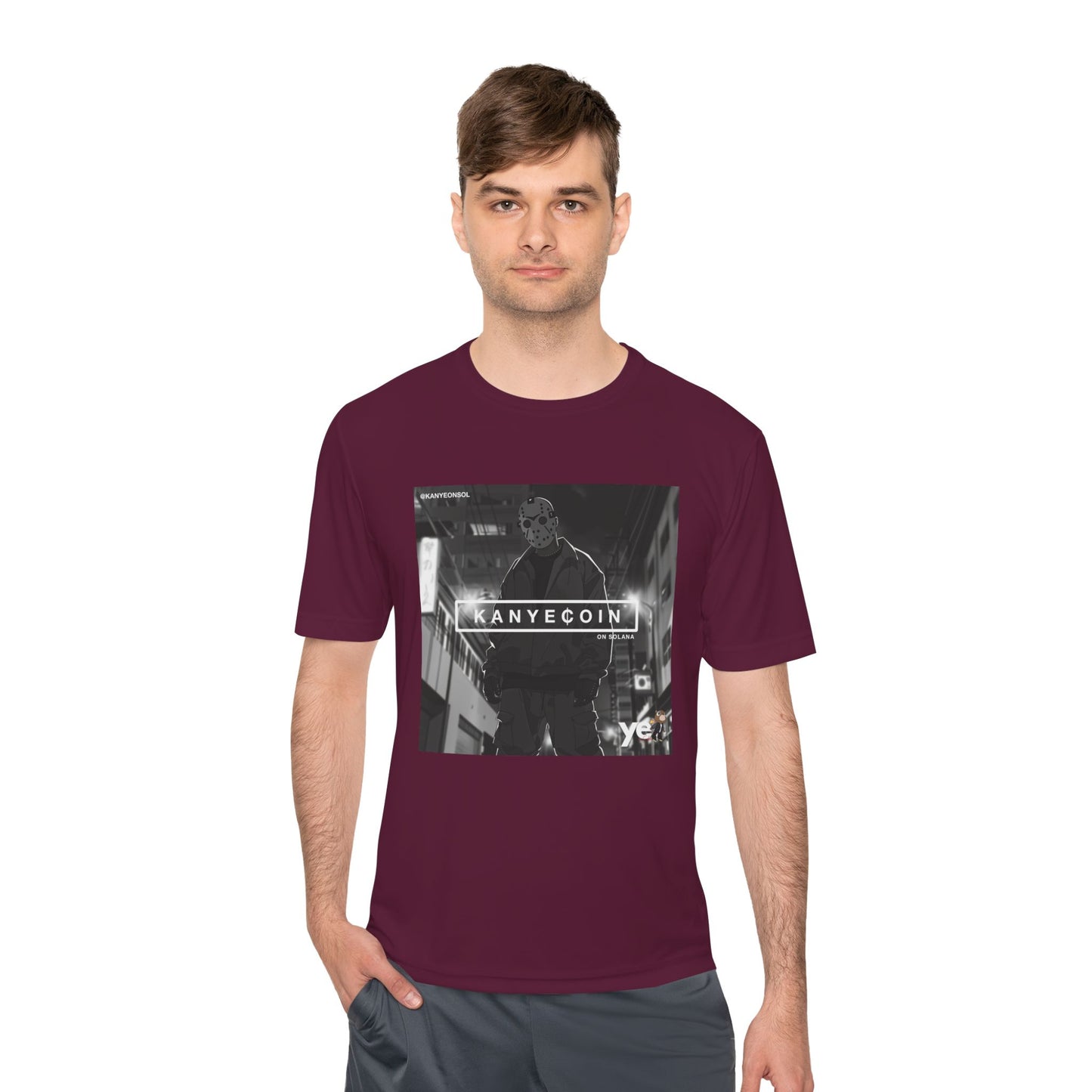 KANYECOIN Unisex Moisture Wicking Tee, Cool Graphic Tee, Music Lover Gift, Urban Style Shirt, Sportswear, Trendy Tee for Fans