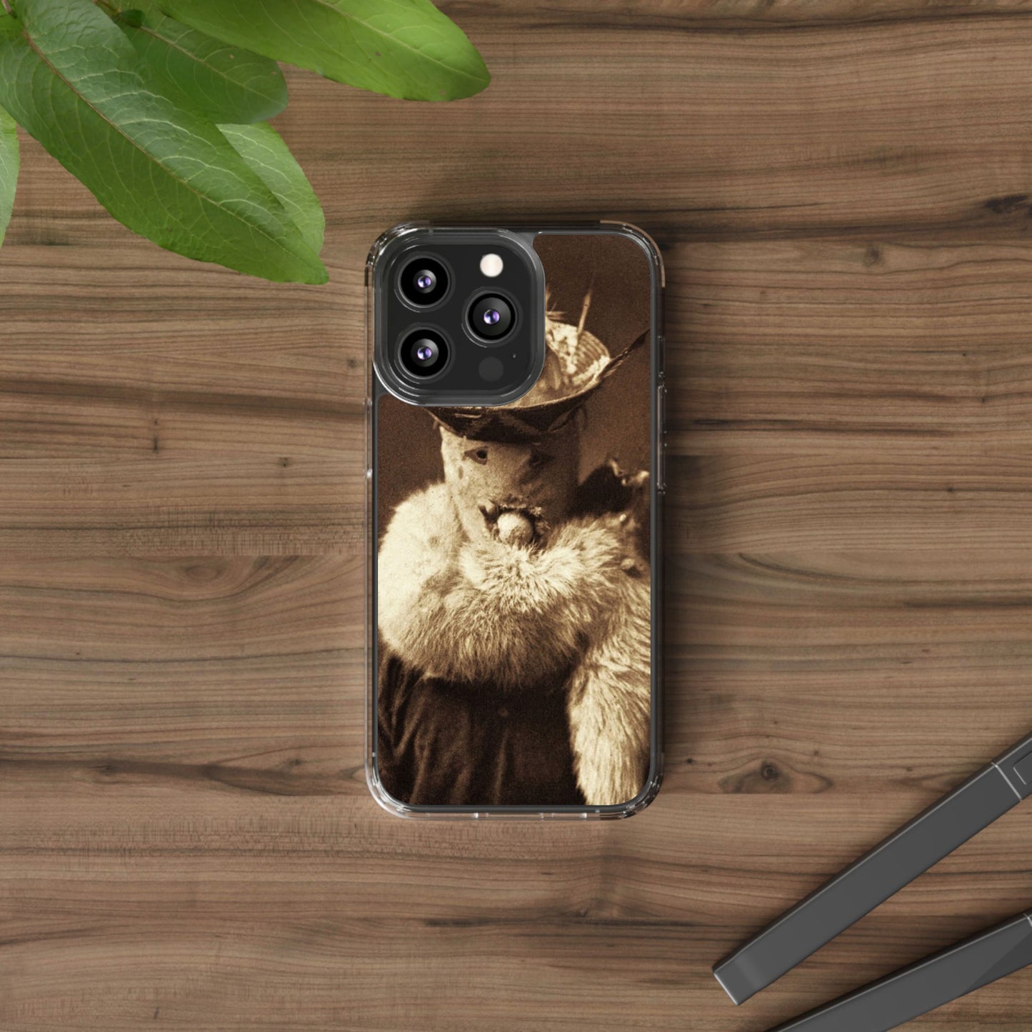 Yei Vintage Cat Photography Phone Case, Clear Cases, Unique Gift for Cat Lovers, Phone Accessory, Stylish Tech Gear, Animal Art