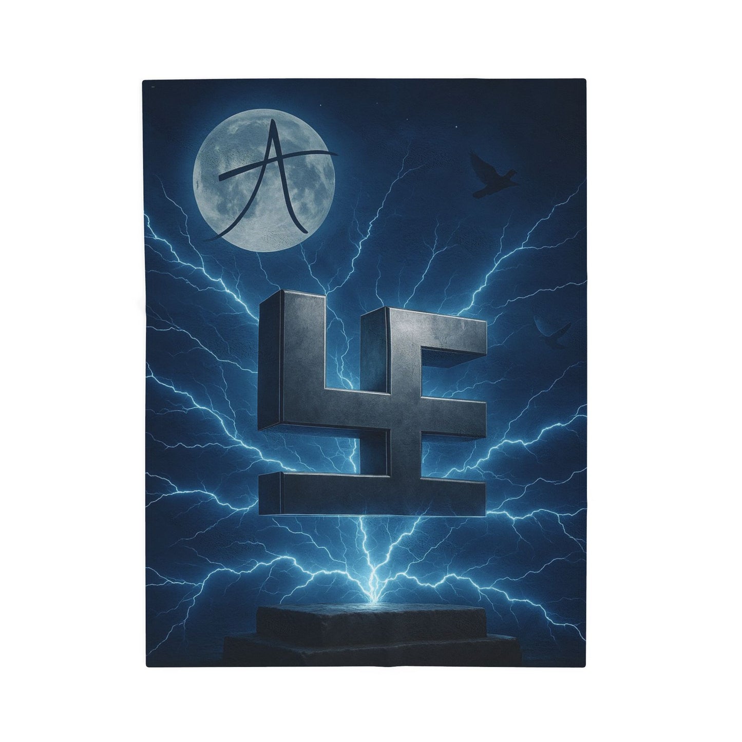 Swasticoin Mystical Lightning Velveteen Plush Blanket, Cozy Throw for Home Décor, Perfect for Gifting, Movie Nights, and Spirit Festivals