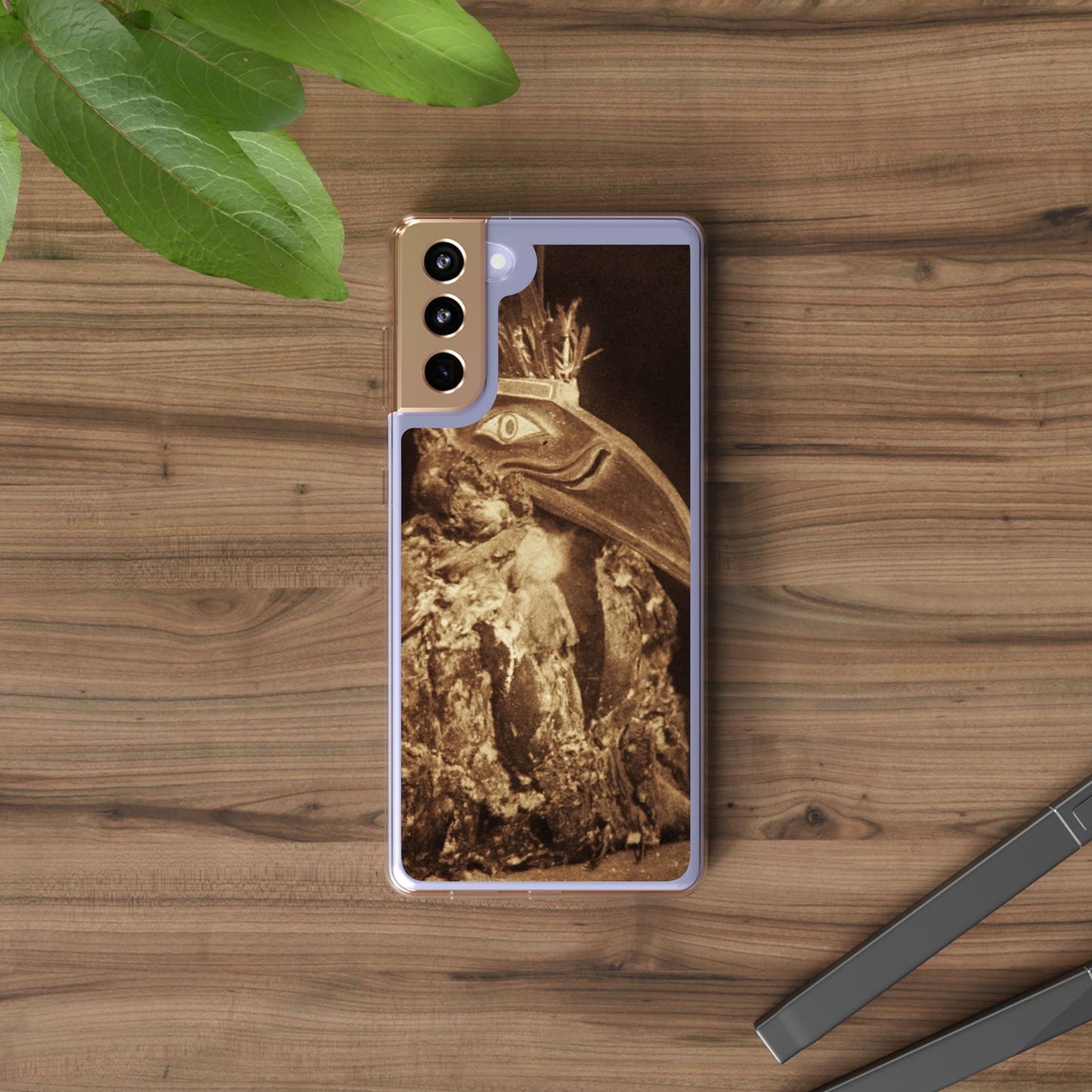 Yei Vintage Bird Design Clear Phone Case, Artistic Phone Accessories, Unique Gift for Nature Lovers, Eco-Friendly Tech Case, Stylish Protection