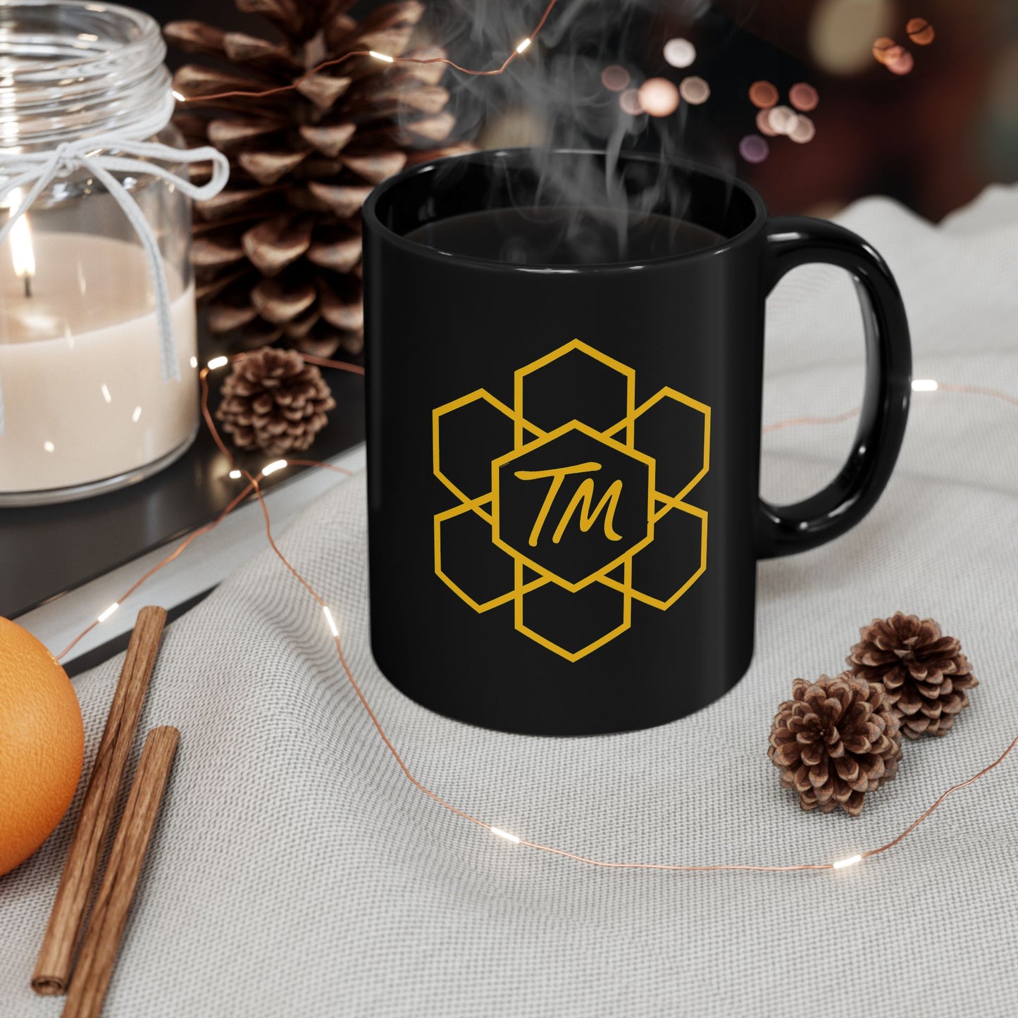 Trench Merch Stylish Black Mug for Daily Inspiration, Perfect for Coffee Lovers, Gift for Birthdays, Anniversaries, Graduation, Office Decor