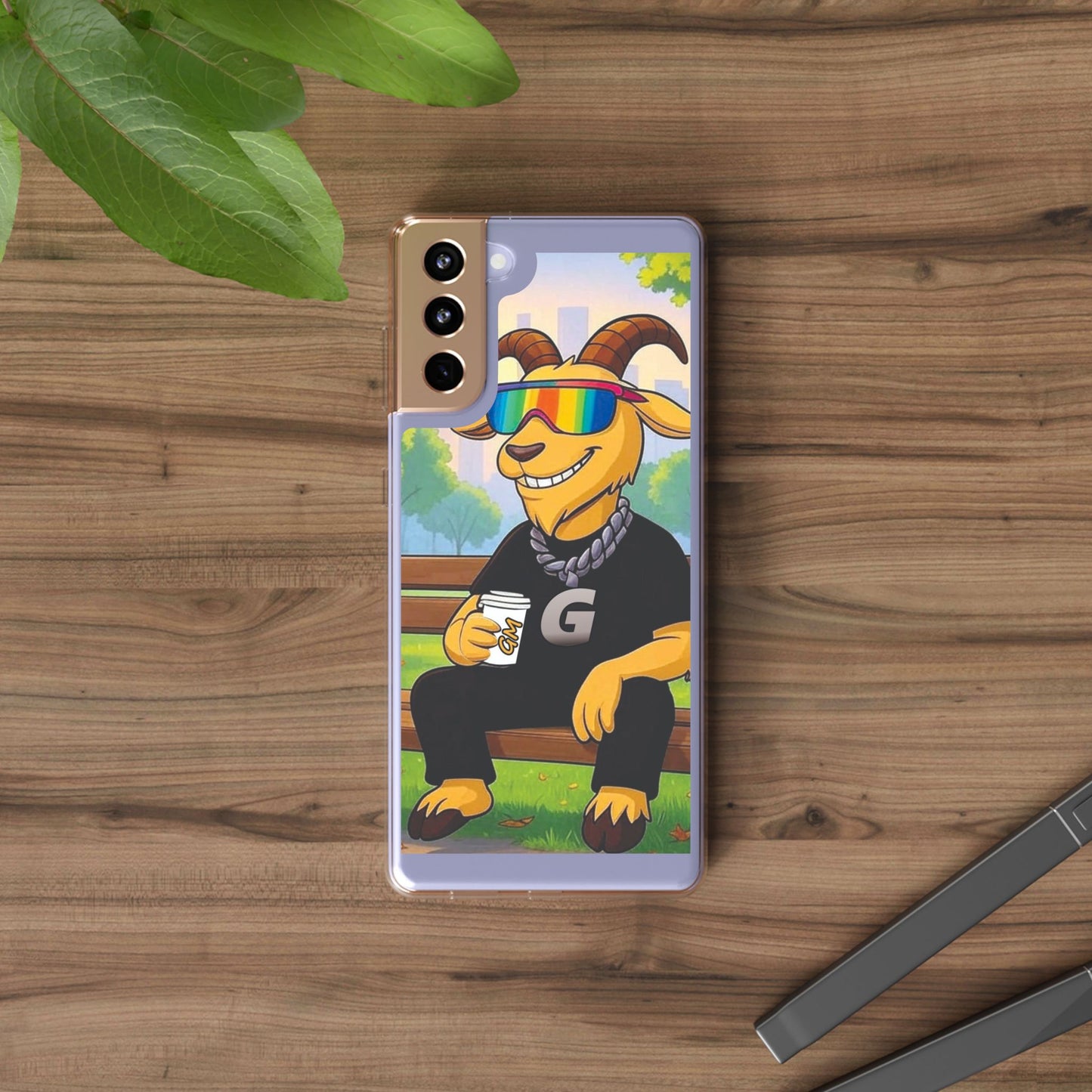 Vibrant Goat Clear Phone Case, Fun Smartphone Cover, Animal Lover Gift, Stylish Tech Accessory, Unique Phone Protection