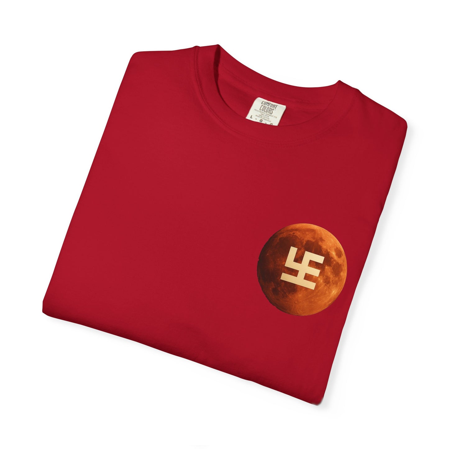 Swasticoin Cosmic Unisex T-Shirt with Moon Design, Perfect for Everyday Wear, Casual Outings, Gifts for Space Enthusiasts, and Eco-friendly Fashion