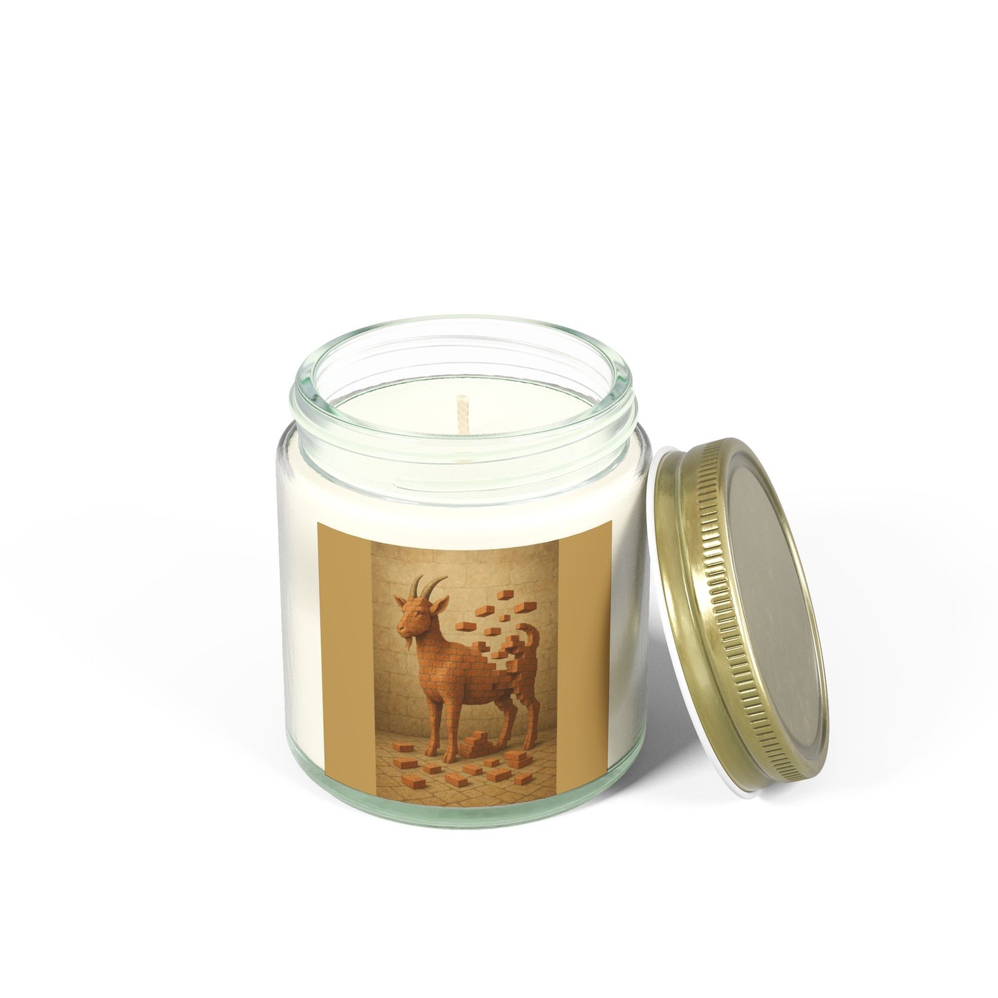 Bricked Goat. Coconut Apricot Scented Candle, Cozy Home Decor, Goat Design Candle, Aromatherapy Gift, Unique Gift Idea, Relaxation Product