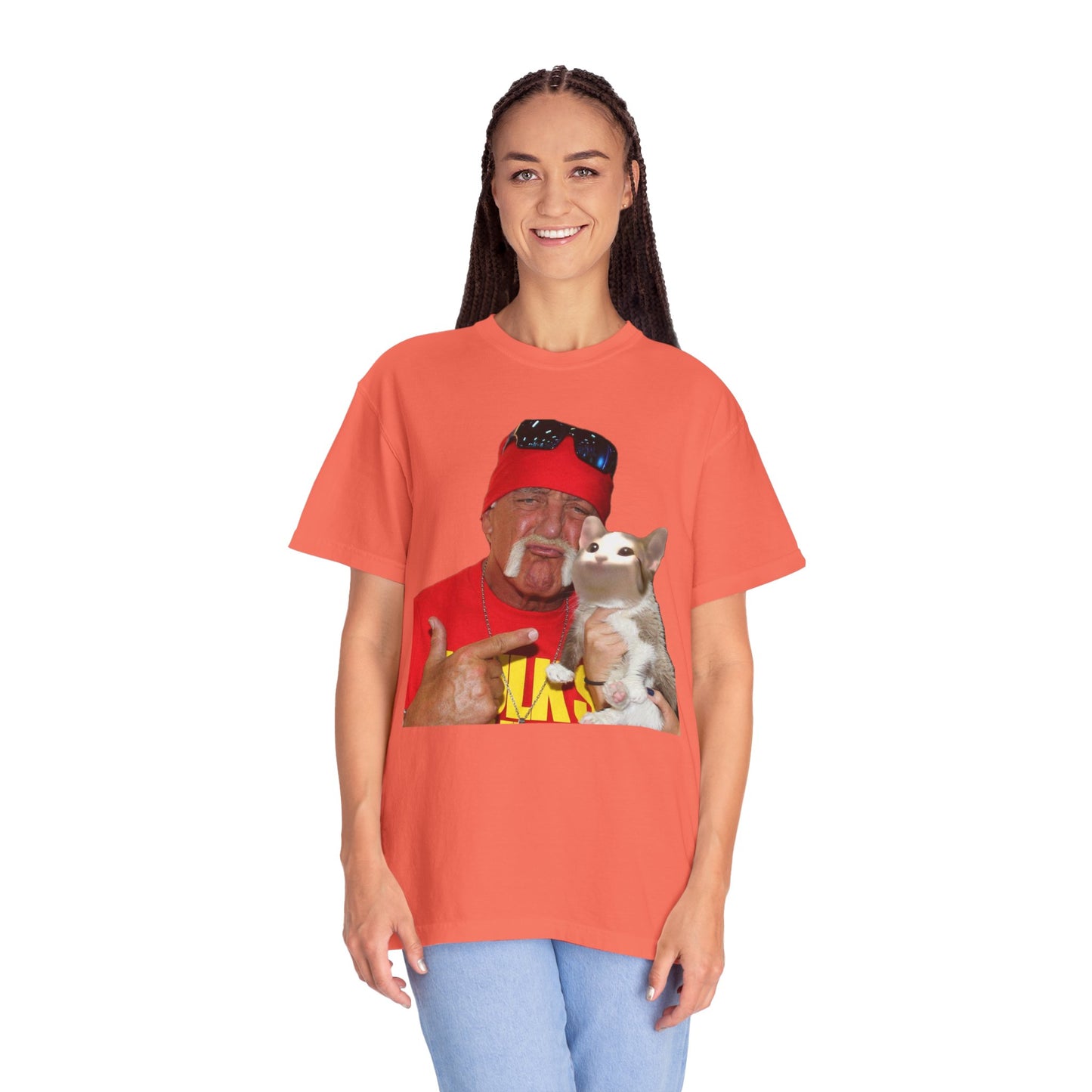 POPCAT Hilarious Unisex T-Shirt: Perfect for Dads, Pet Lovers, Gifts, Funny Apparel, Casual Wear, Cat Lovers