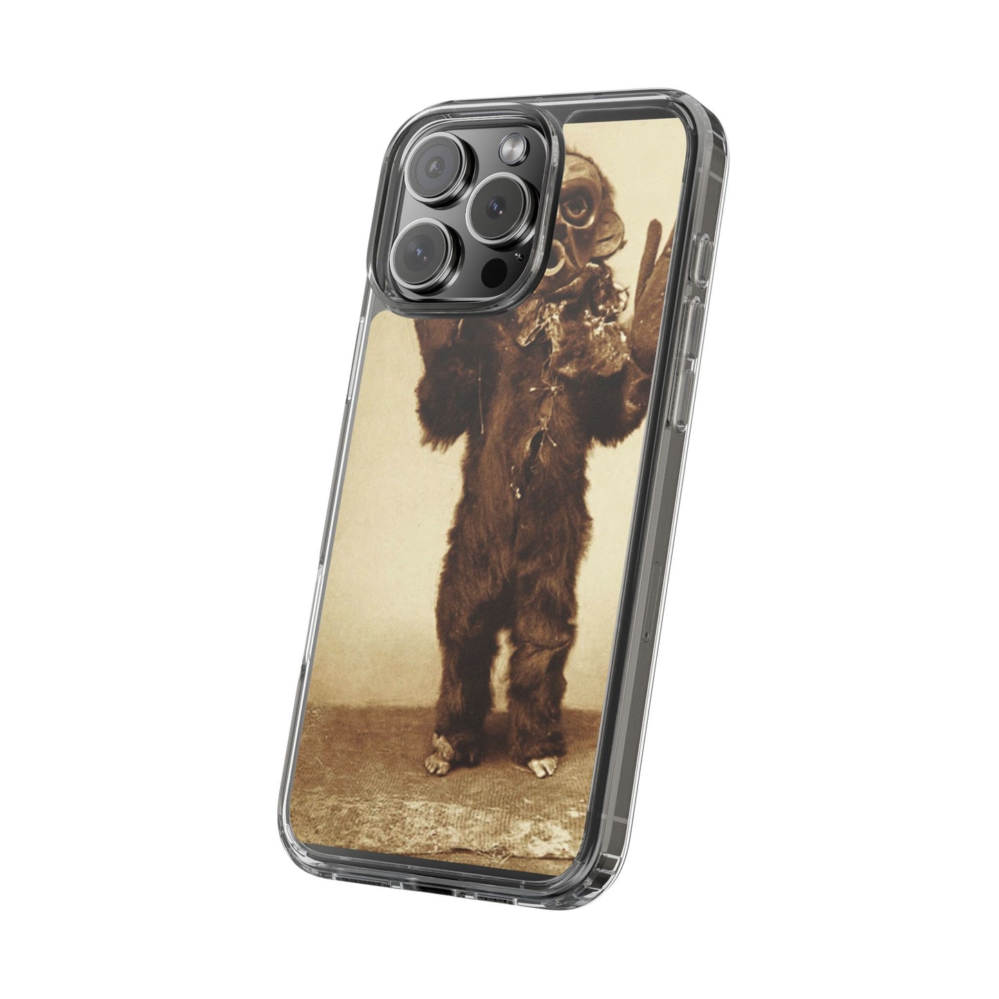 Yei Vintage Monster Clear Phone Case, Unique Phone Cover, Halloween Gift, Retro Style Case, Fun Accessories