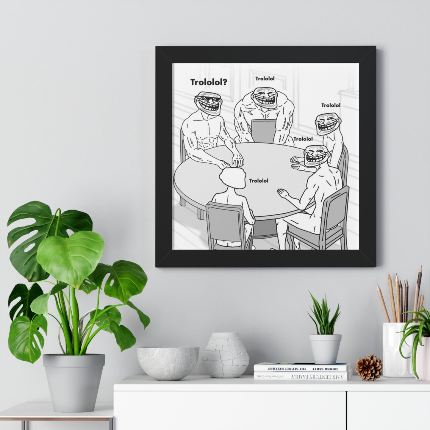 TROLL Funny Meme Art Print, Humorous Framed Poster, Office Decor, Gift for Friends, Troll Humor Wall Art