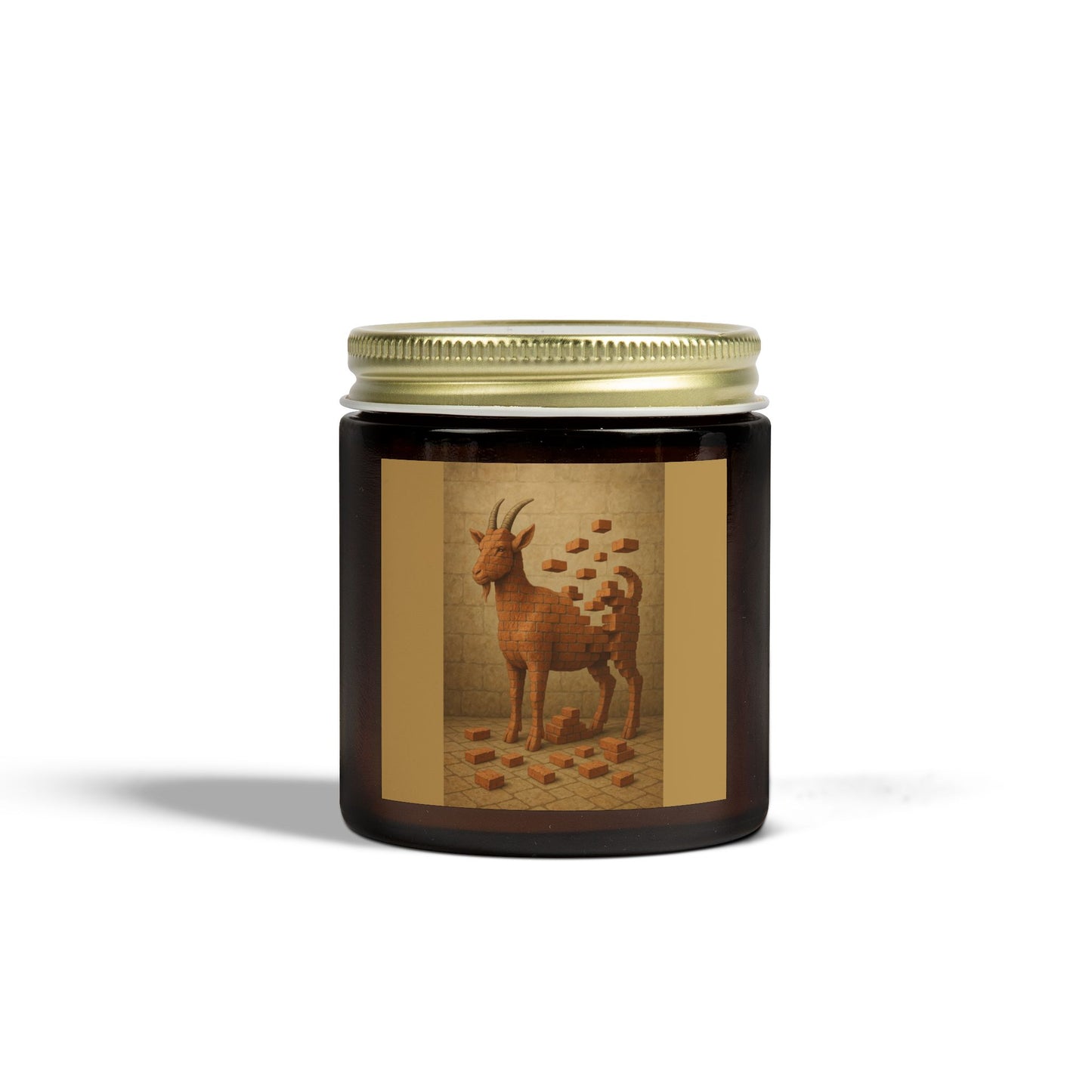 Bricked Goat. Coconut Apricot Scented Candle, Cozy Home Decor, Goat Design Candle, Aromatherapy Gift, Unique Gift Idea, Relaxation Product