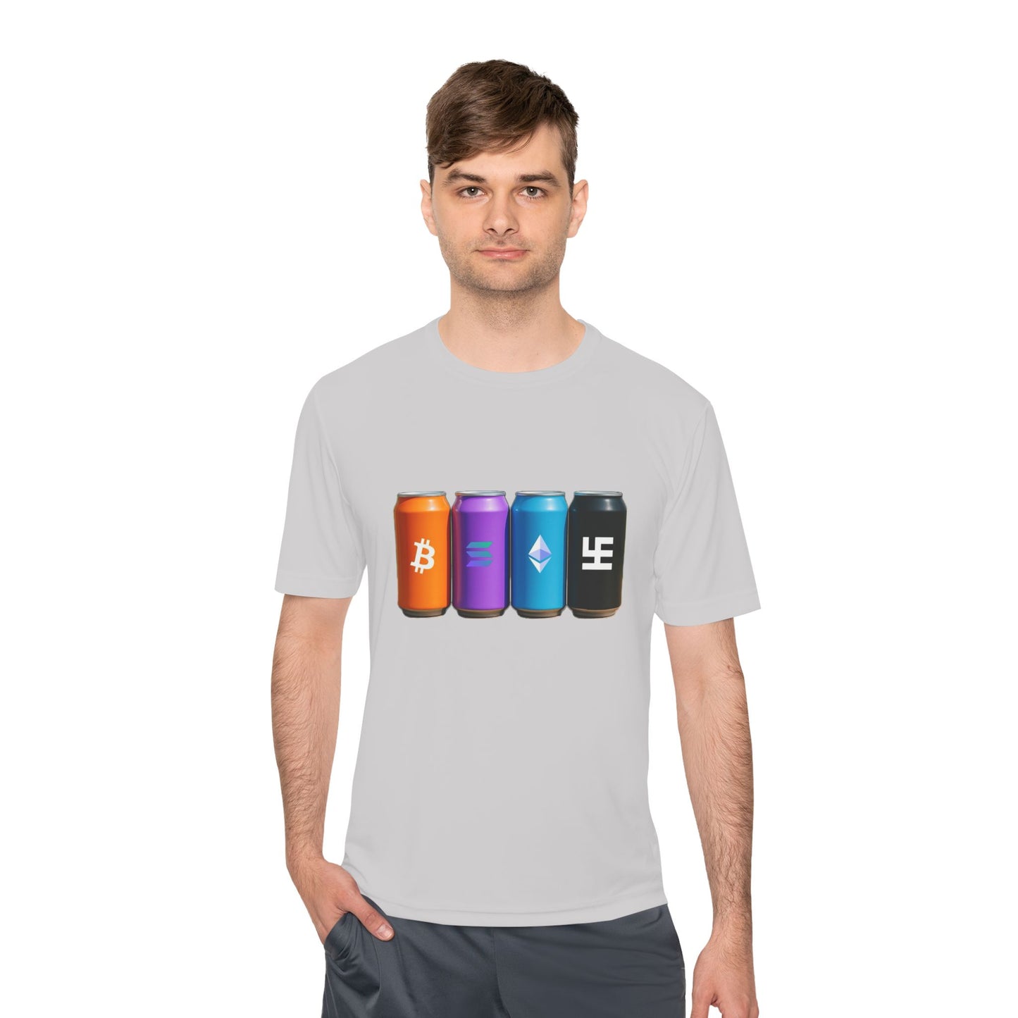 Swasticoin/Crypto Cans Unisex Moisture Wicking Tee, Perfect for Gamers, Crypto Enthusiasts, Gift for Tech Lovers, Casual Wear, Sports Shirt