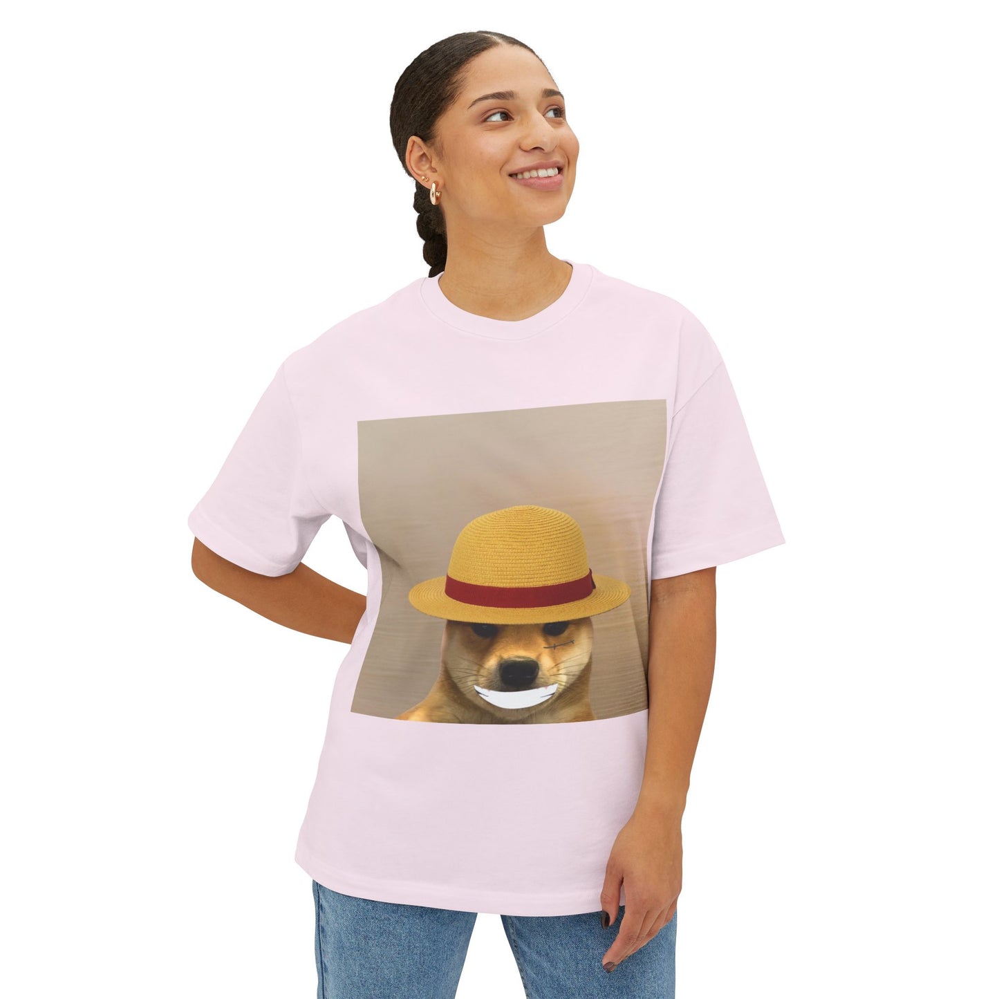 WIF One Piece Oversized Tee, Unisex Graphic Tee, Funny Dog Shirt, Casual Wear, Gift for Dog Lovers, Cute Animal Art