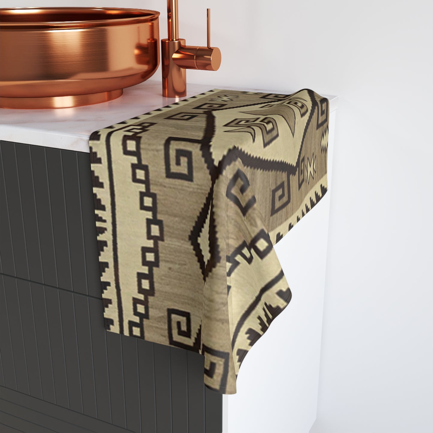 Yei Hand Towel - Rustic Home Decor, Bathroom Accessory, Gift for Housewarming, Southwestern Style, Unique Towels