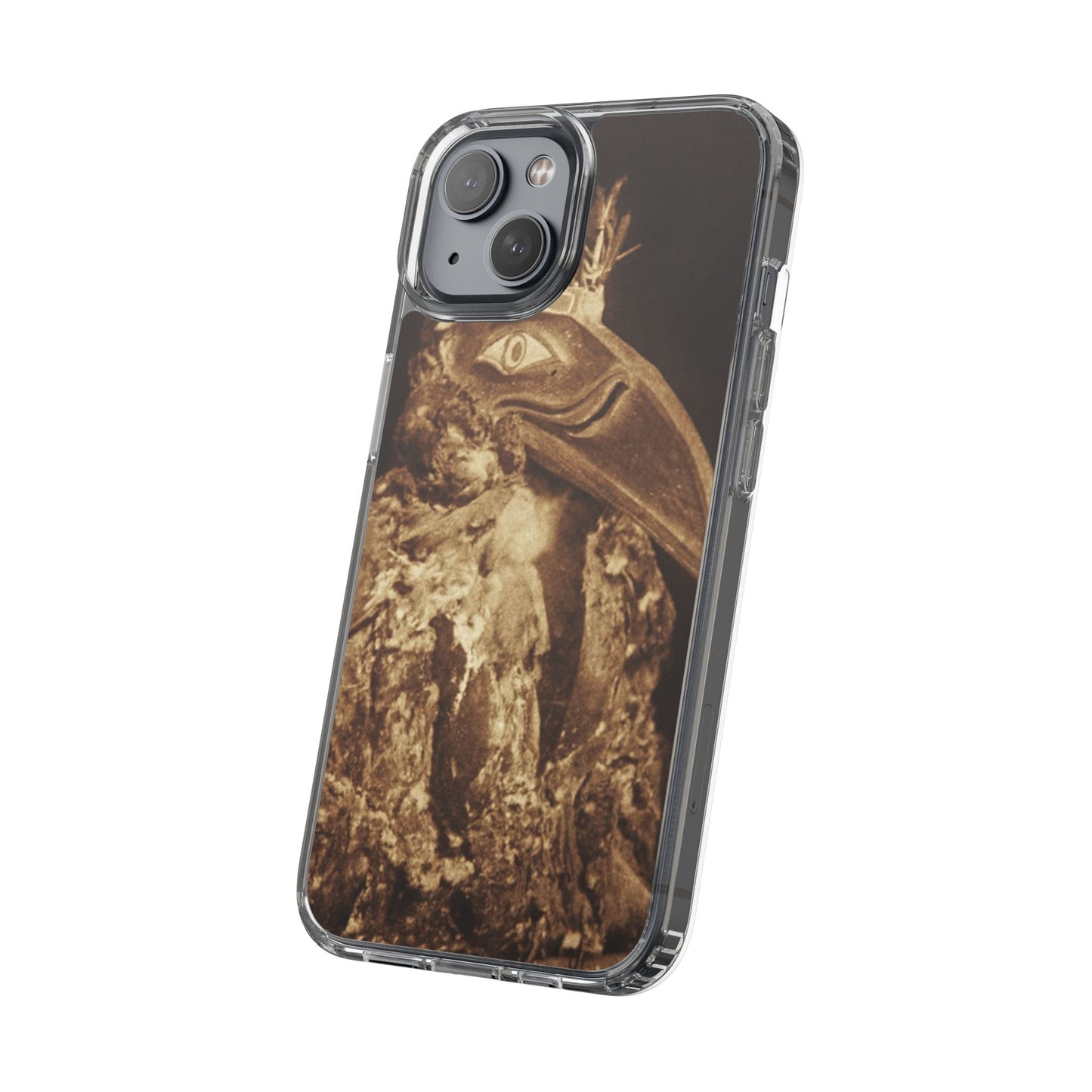 Yei Vintage Bird Design Clear Phone Case, Artistic Phone Accessories, Unique Gift for Nature Lovers, Eco-Friendly Tech Case, Stylish Protection