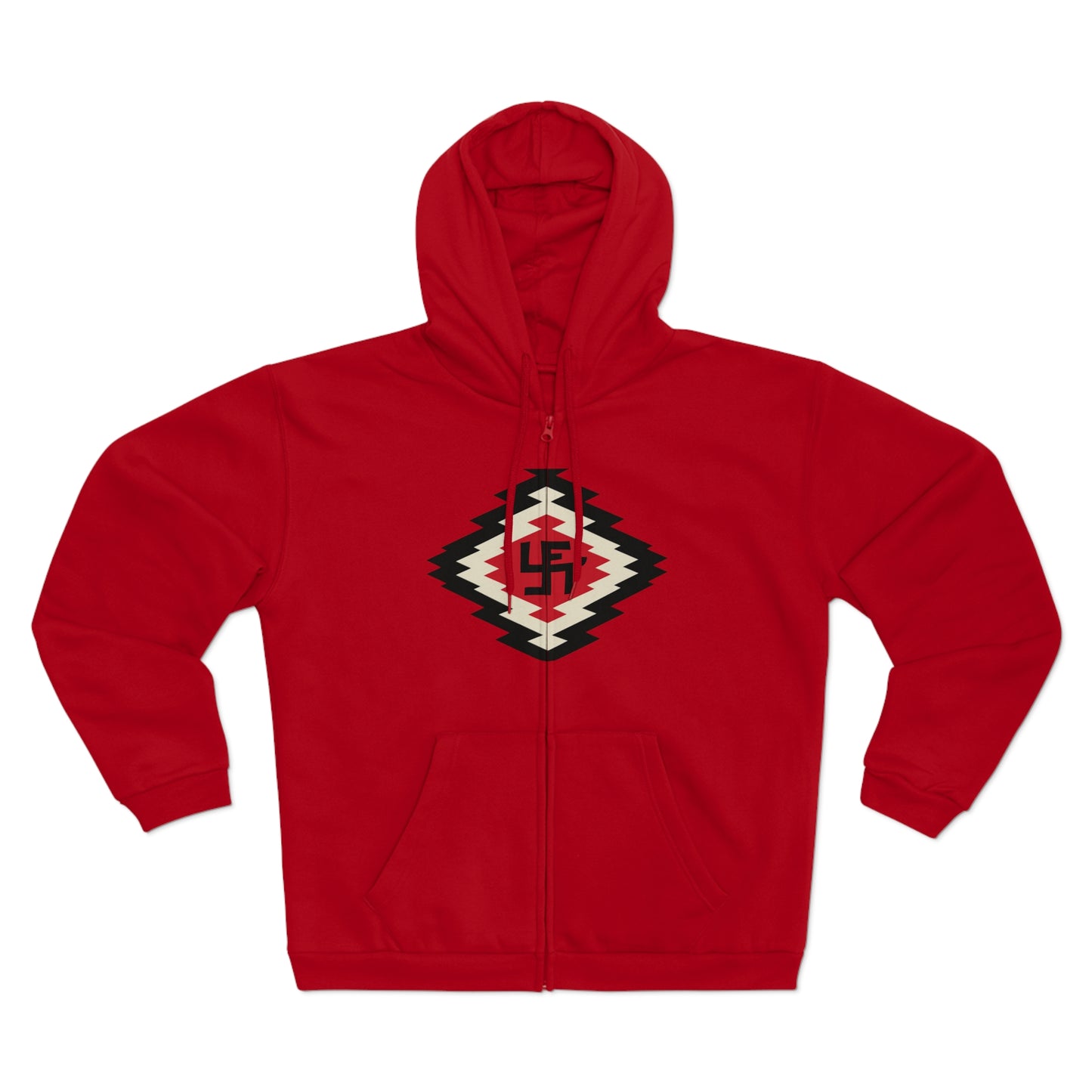 Yei Navajo Inspired Unisex Hooded Zip Sweatshirt, Cozy Layering, Gift for Him/Her, Fall/Winter Fashion, Boho Style, Casual Wear