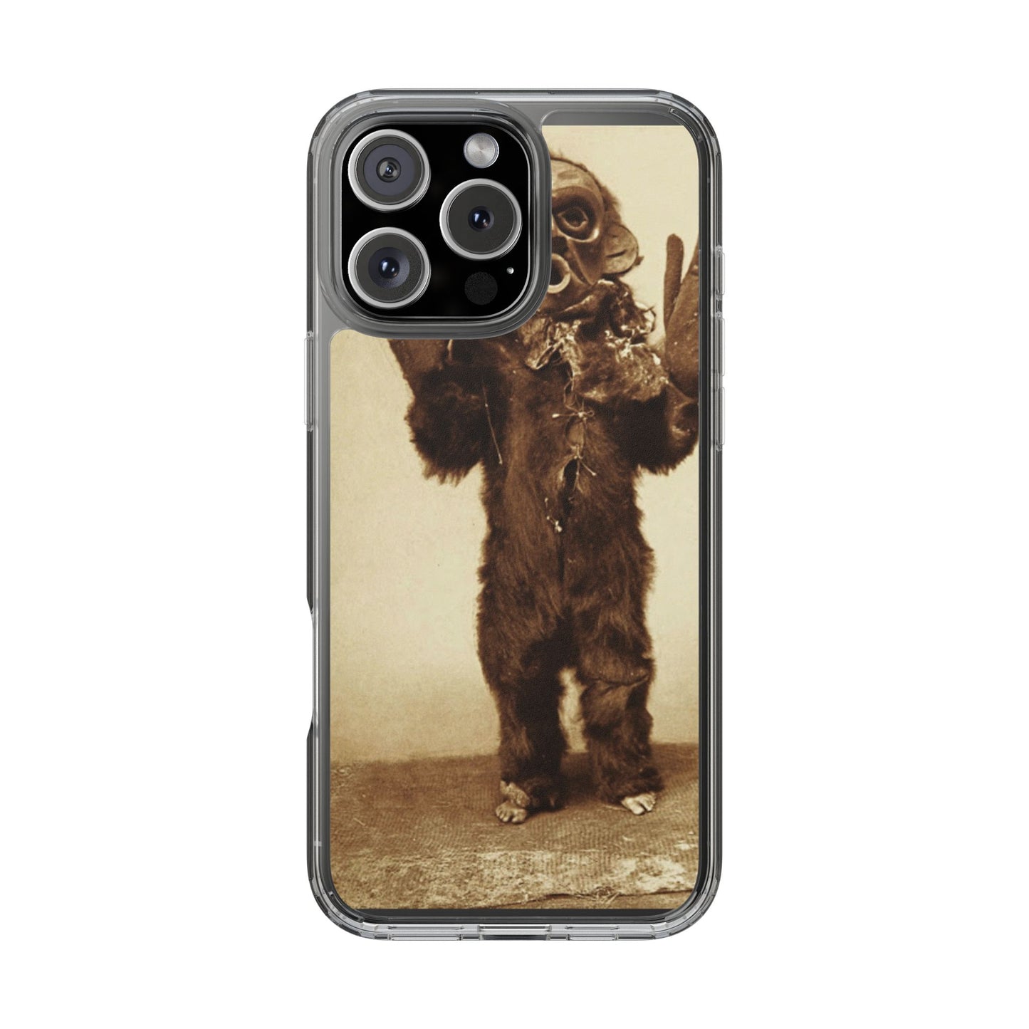 Yei Vintage Monster Clear Phone Case, Unique Phone Cover, Halloween Gift, Retro Style Case, Fun Accessories