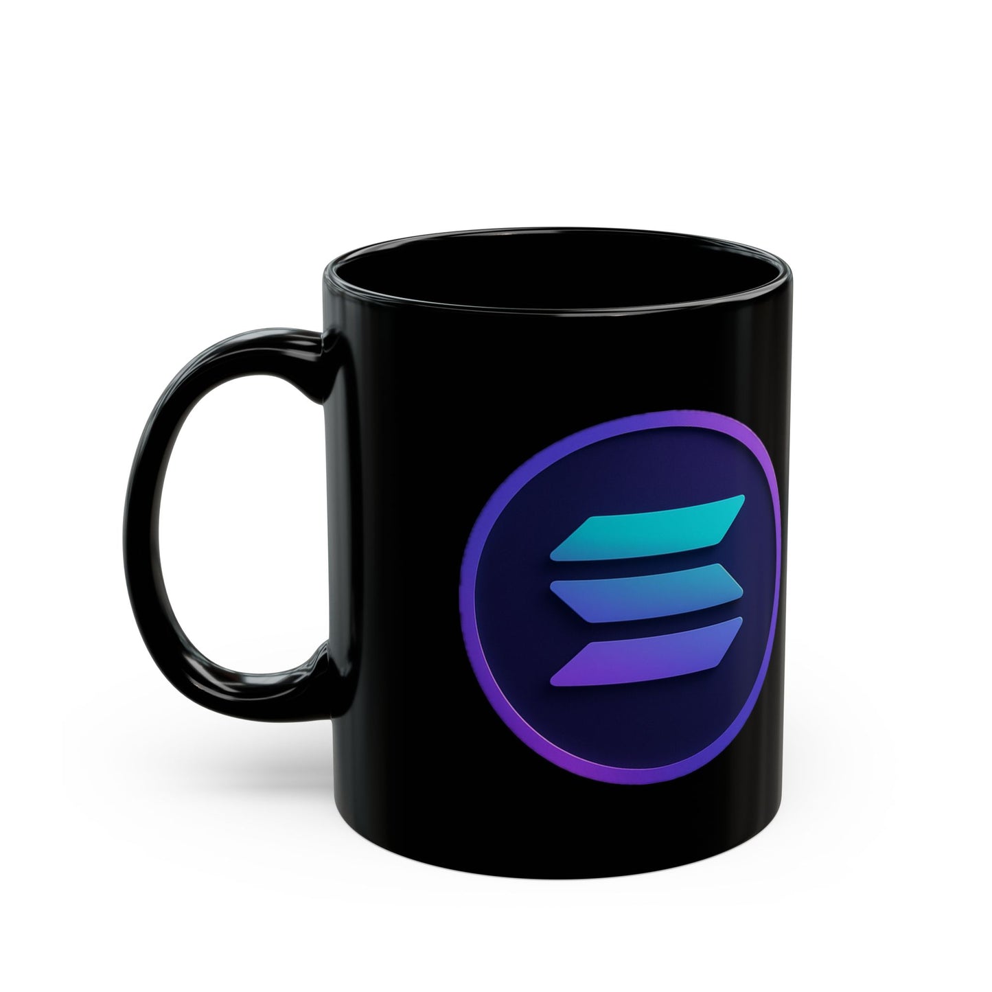 Stylish Solana Black Mug with Gradient Design - Perfect Gift for Coffee Lovers, Home Decor, Office Mug, Collectible, Holiday Gift