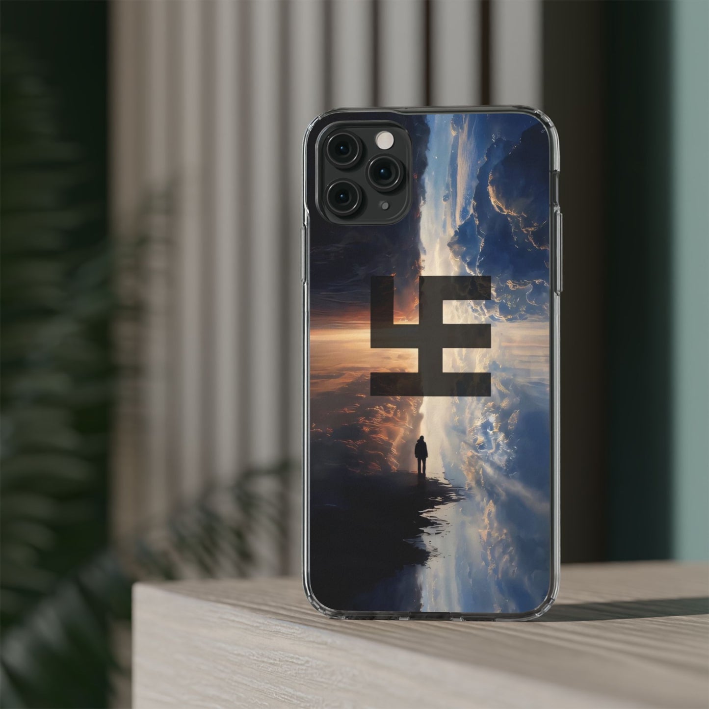 Swasticoin Nature-Themed Clear Phone Case, Unique Phone Cover with Scenic Design, Eco-Friendly Protection, Gift for Travelers, Custom Phone Accessory