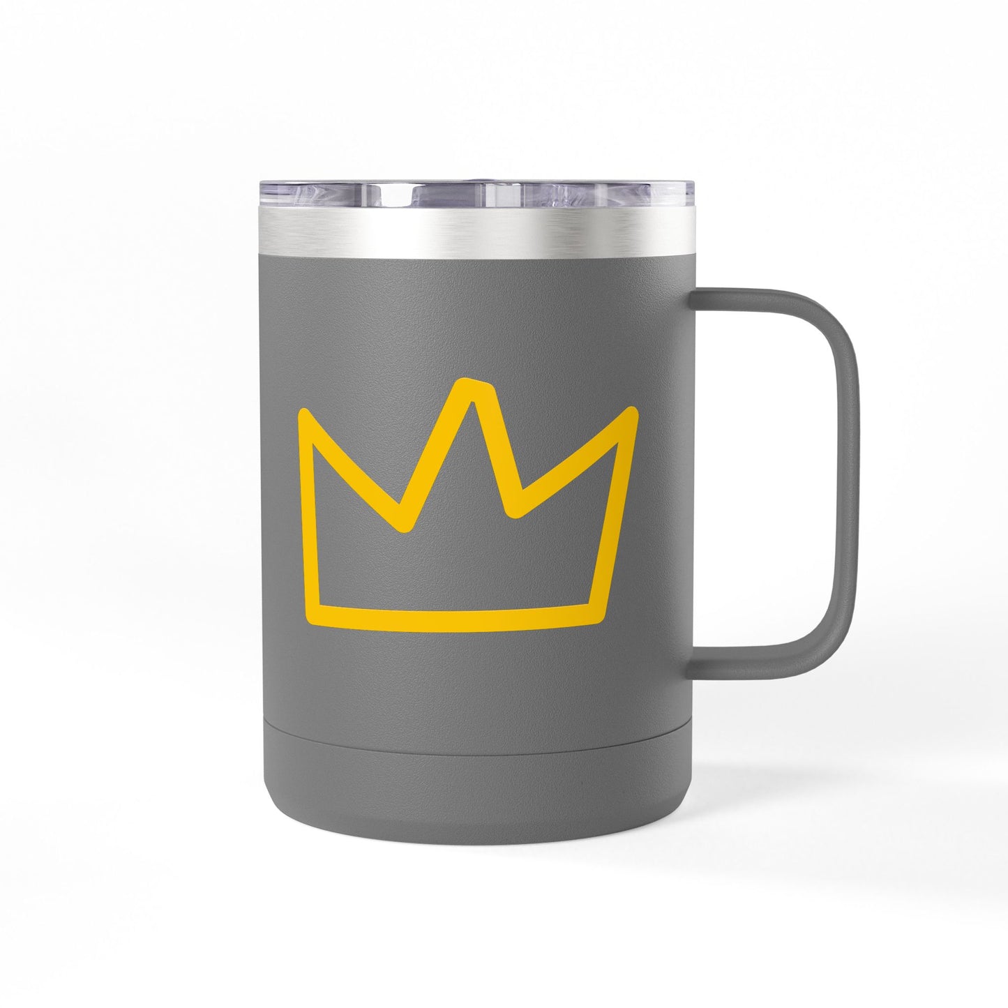 Trench Merch Crown Coffee Mug Tumbler, Perfect for Beach Lovers, Gifts for Friends, Summer Getaways, Adventure Travel, Crown Design
